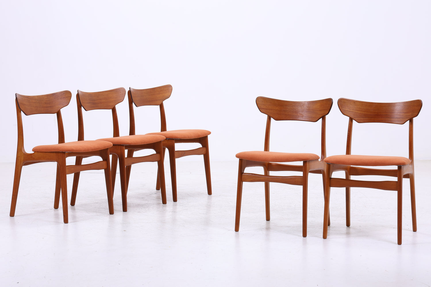 Schiønning &amp; Elgaard Teak Stühle | 5er Set | Danish Design