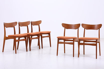 Schiønning &amp; Elgaard Teak Stühle | 5er Set | Danish Design