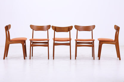 Schiønning &amp; Elgaard Teak Stühle | 5er Set | Danish Design