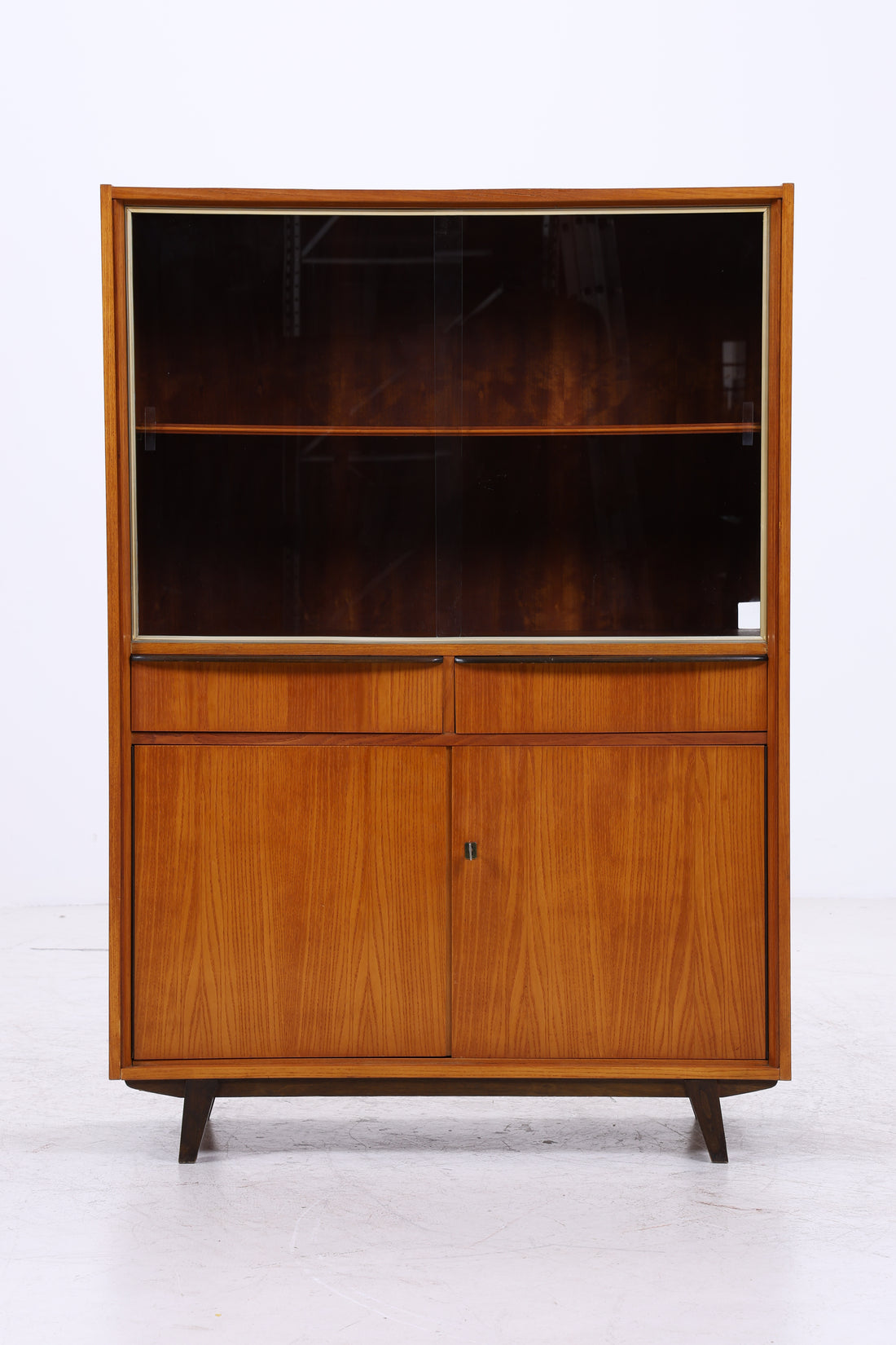Vintage Vitrine | Mid Century | Glasschiebetüren | 60er Jahre