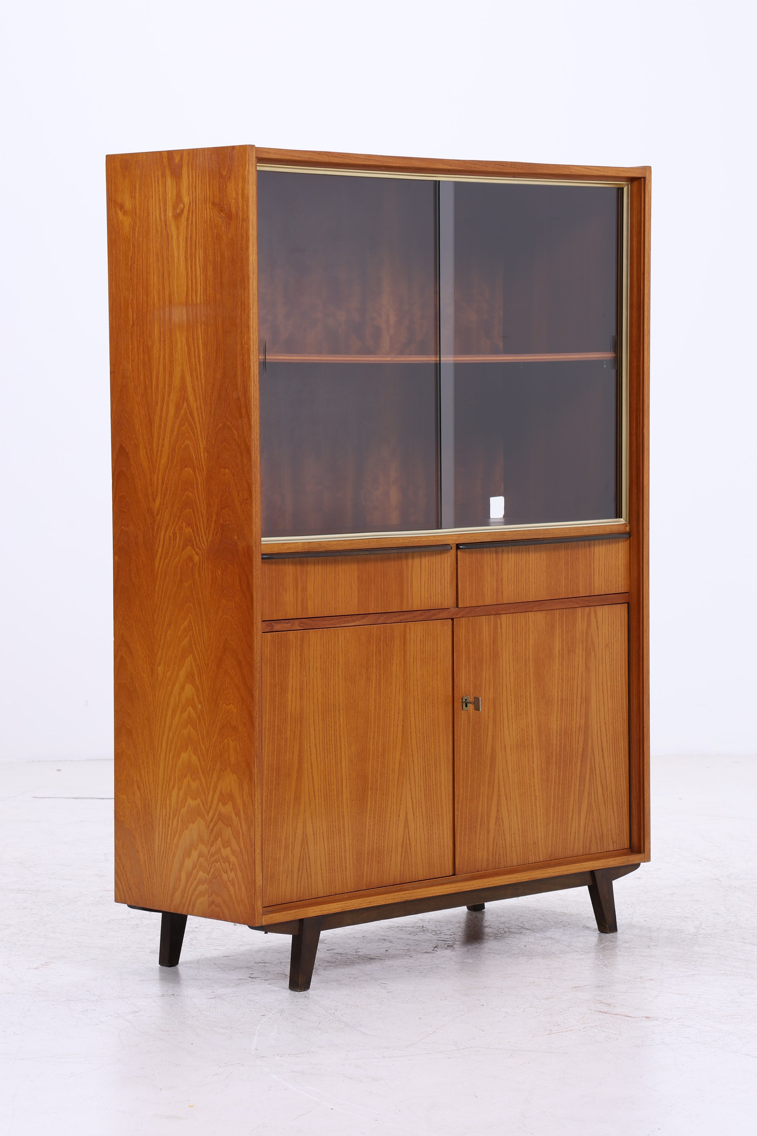 Vintage Vitrine | Mid Century | Glasschiebetüren | 60er Jahre