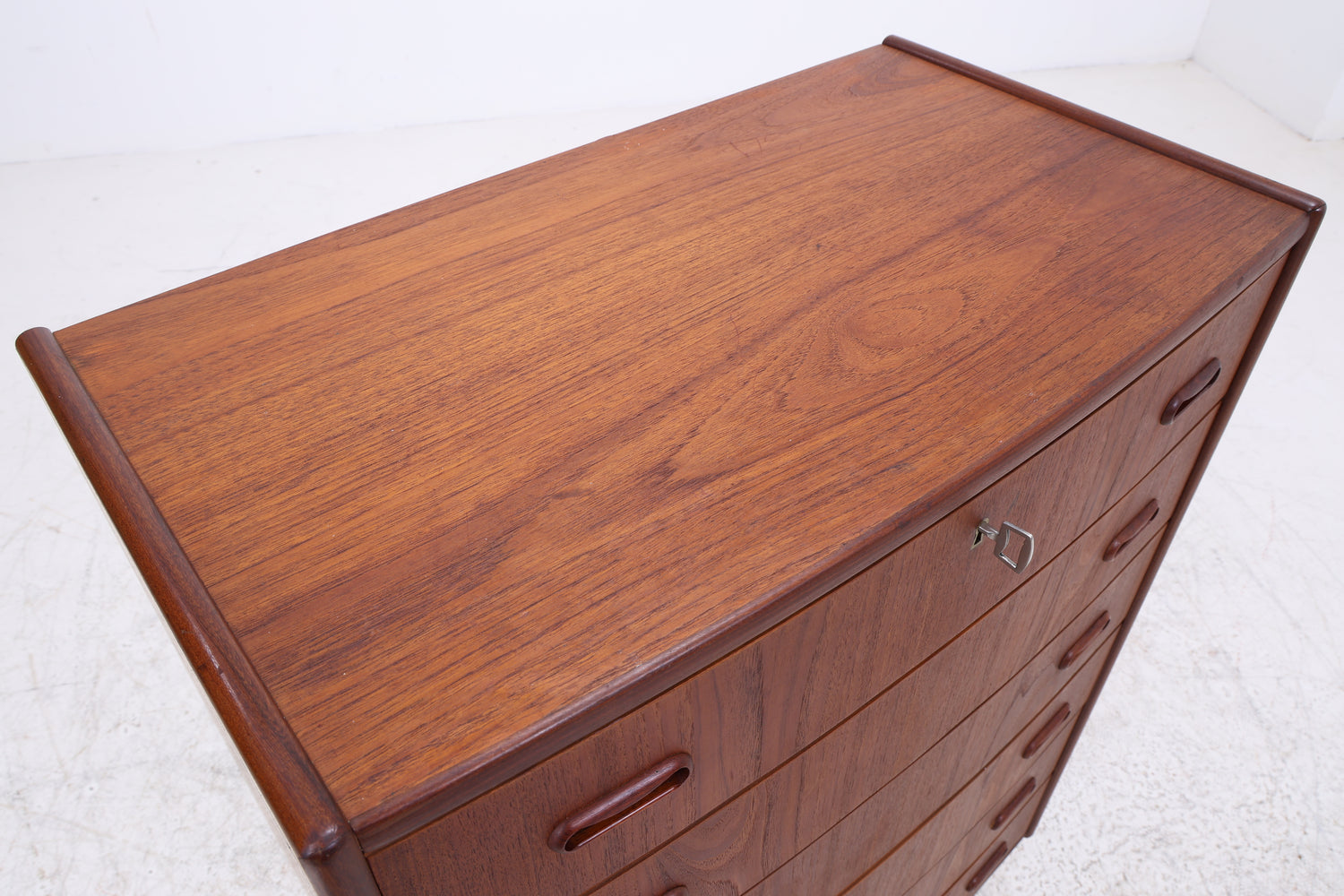 Vintage Teak Kommode | 6 Schubladen | Mid Century Tallboy | 60er Jahre