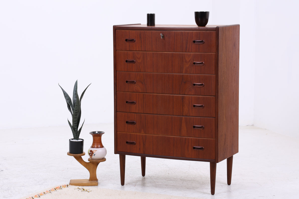 Vintage Teak Kommode | 6 Schubladen | Mid Century Tallboy