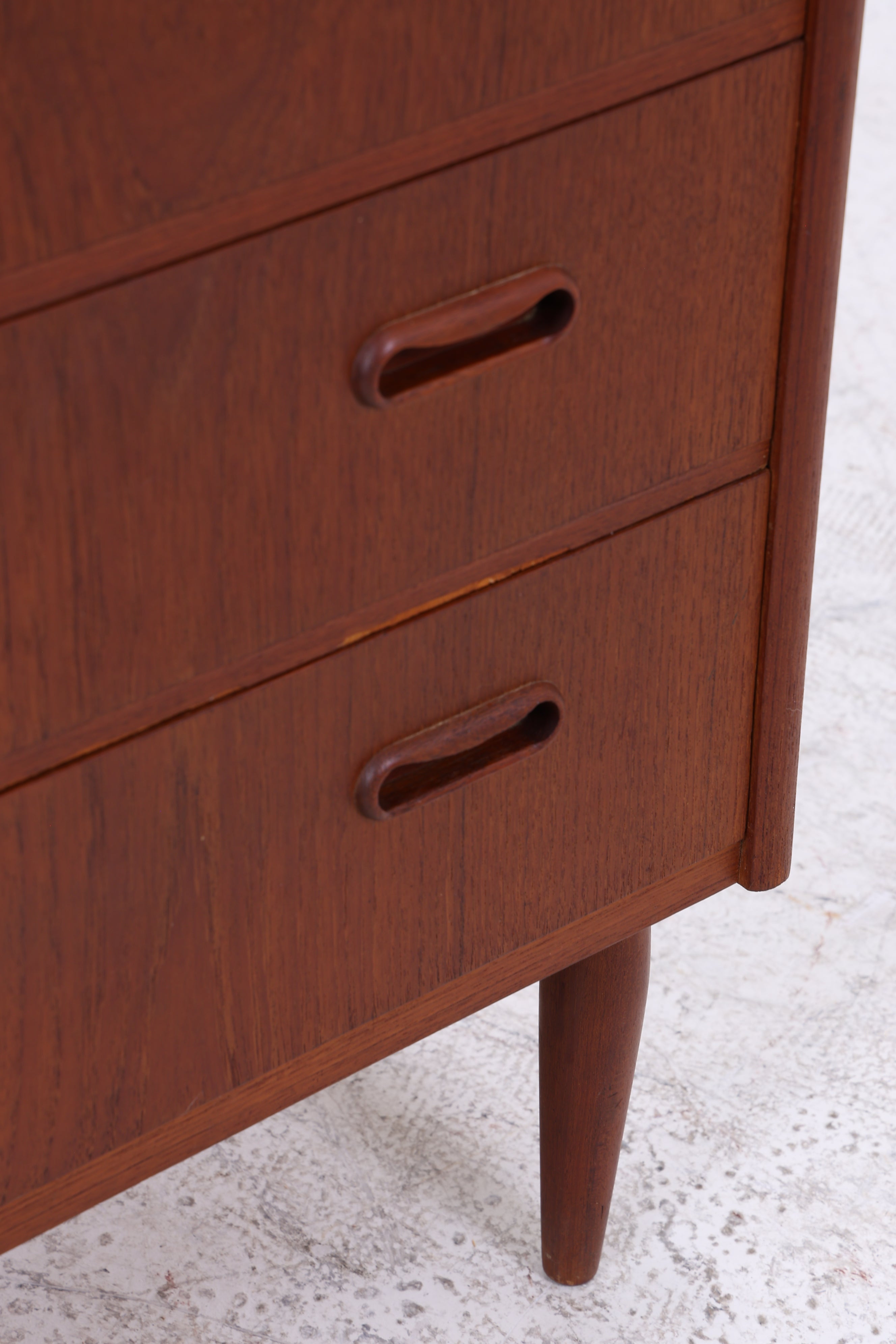 Vintage Teak Kommode | 6 Schubladen | Mid Century Tallboy | 60er Jahre