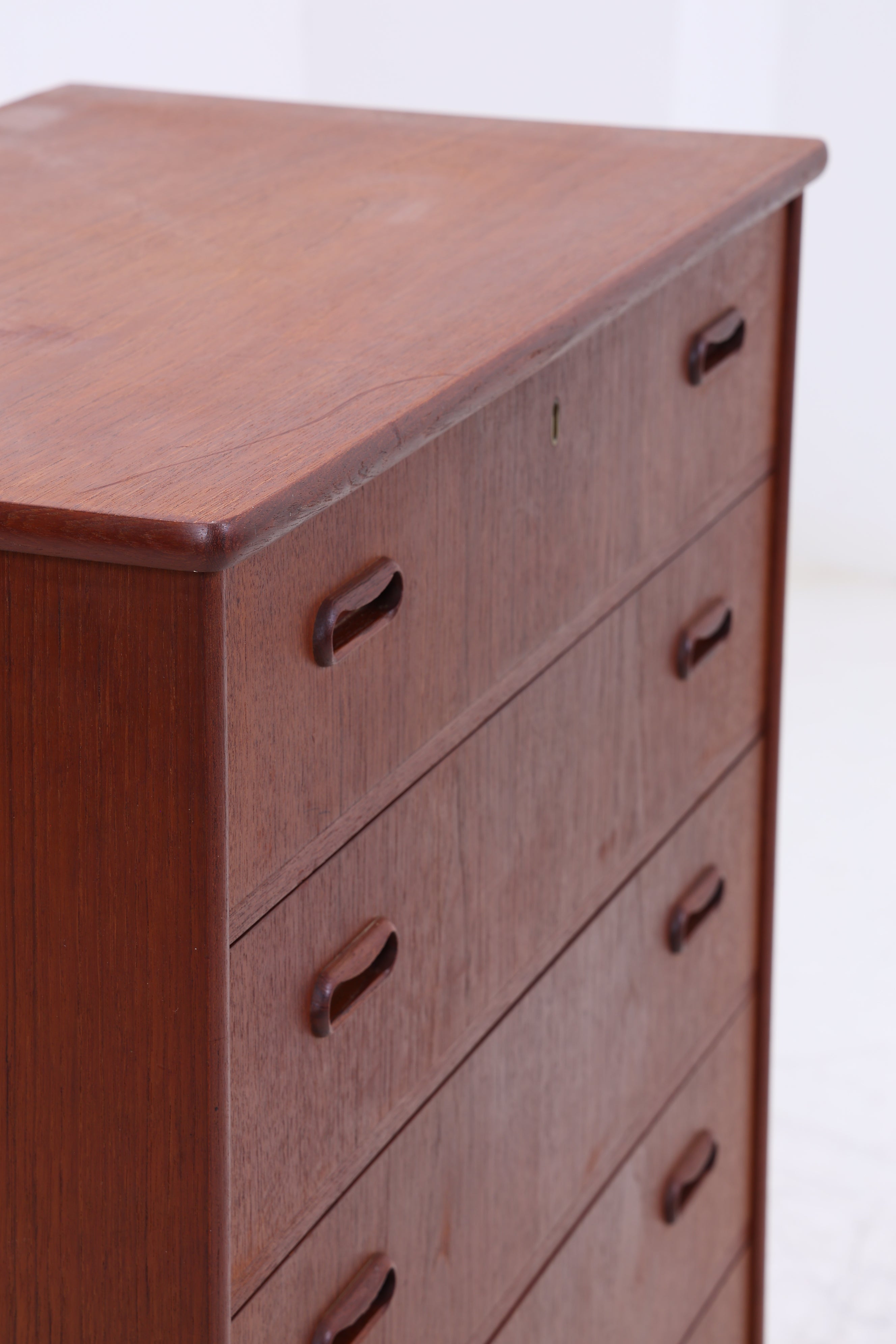 Vintage Teak Kommode | 6 Schubladen | Mid Century Tallboy | 60er Jahre