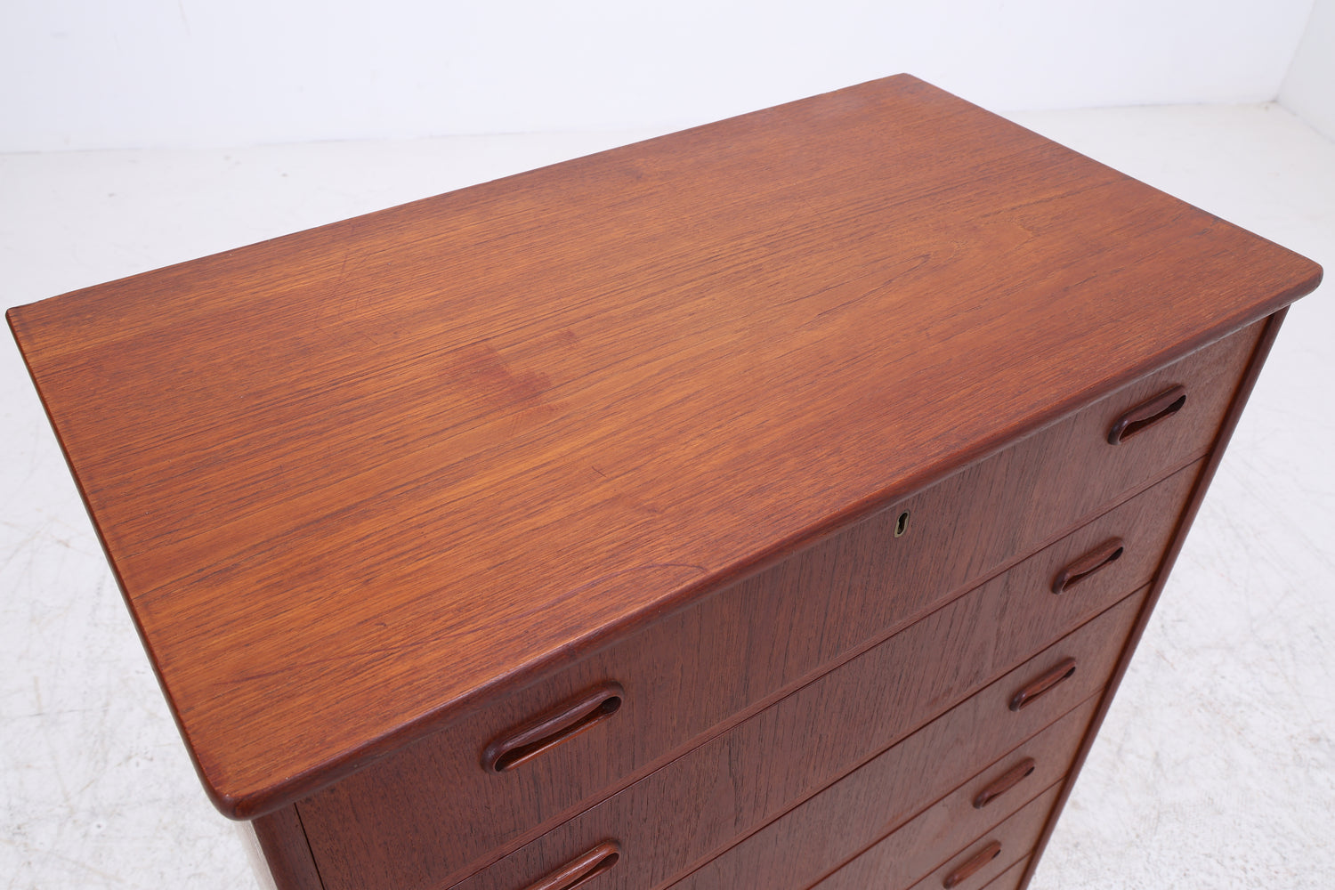 Vintage Teak Kommode | 6 Schubladen | Mid Century Tallboy | 60er Jahre