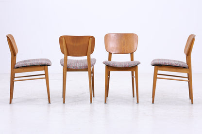 4er Set Vintage Teak Stühle | Mid Century | 60er Jahre | Esszimmer
