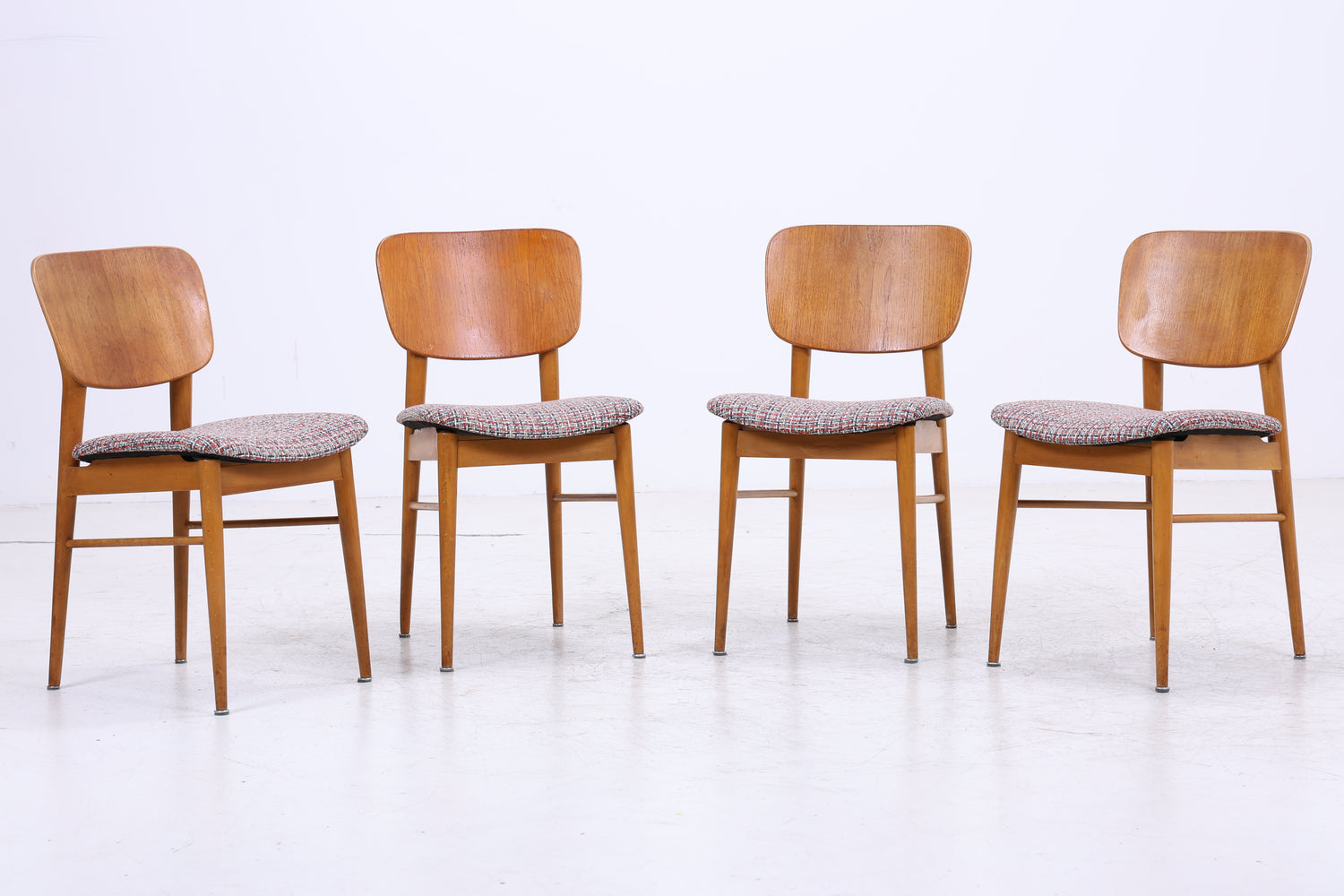 4er Set Vintage Teak Stühle | Mid Century | 60er Jahre | Esszimmer