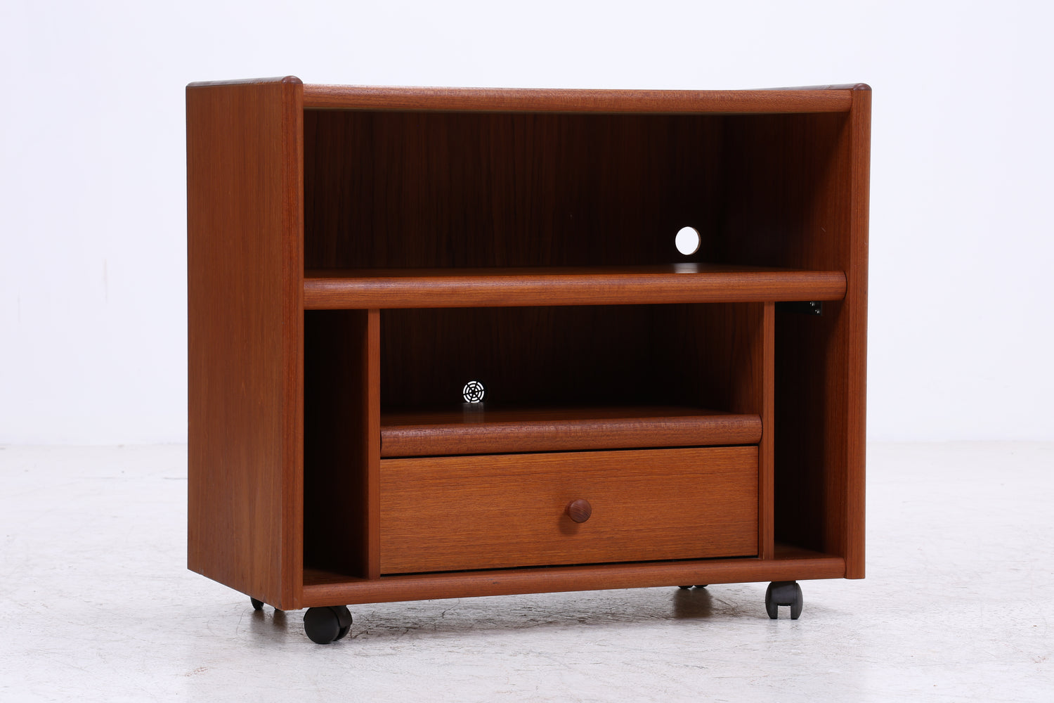 Vintage Teak Phonoschrank | Rollkommode | HiFi Möbel | 70er Jahre