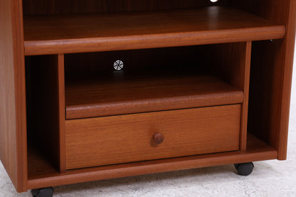 Vintage Teak Phonoschrank | Rollkommode | HiFi Möbel | 70er Jahre