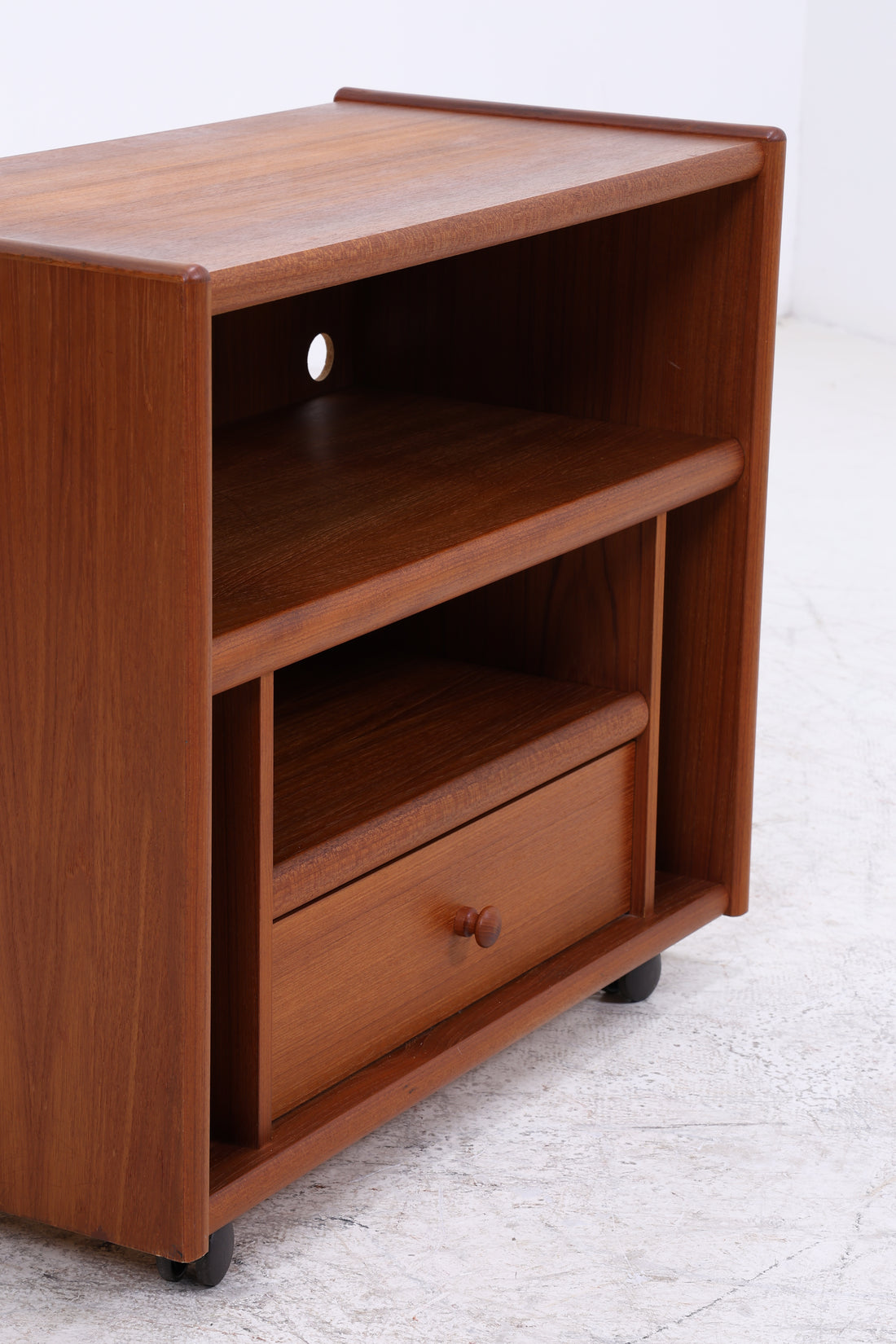 Vintage Teak Phonoschrank | Rollkommode | HiFi Möbel | 70er Jahre