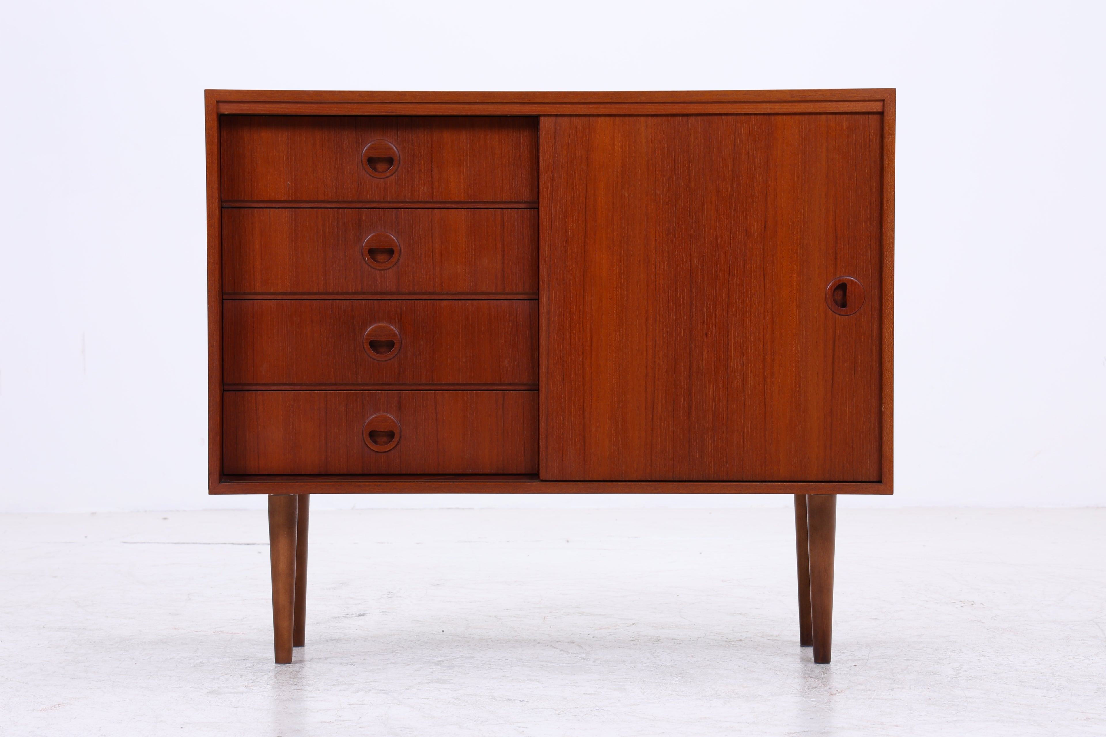 Musterring Teak Kommode | Vintage Schrank | Schiebetür &amp; Schubladen