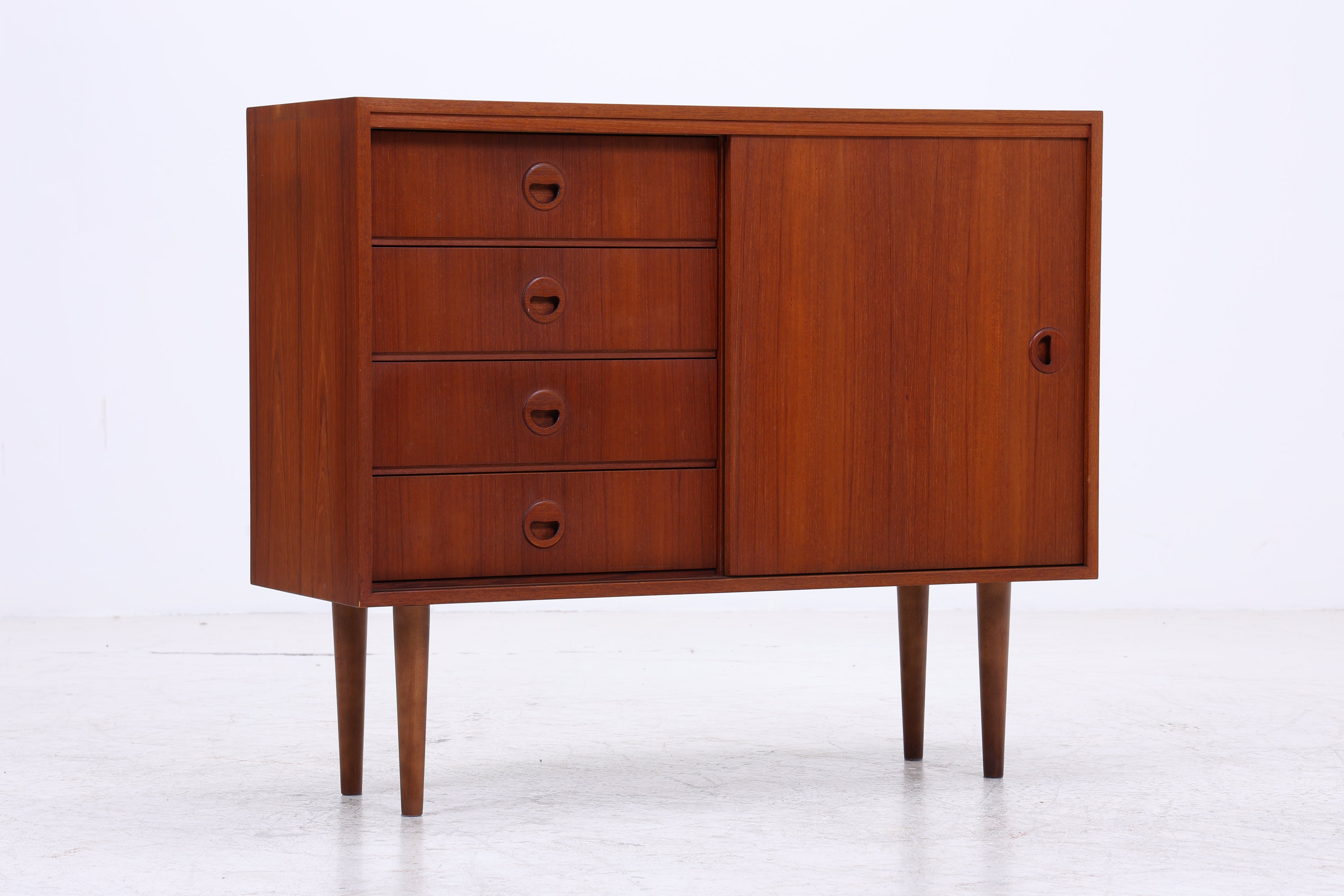 Musterring Teak Kommode | Vintage Schrank | Schiebetür &amp; Schubladen