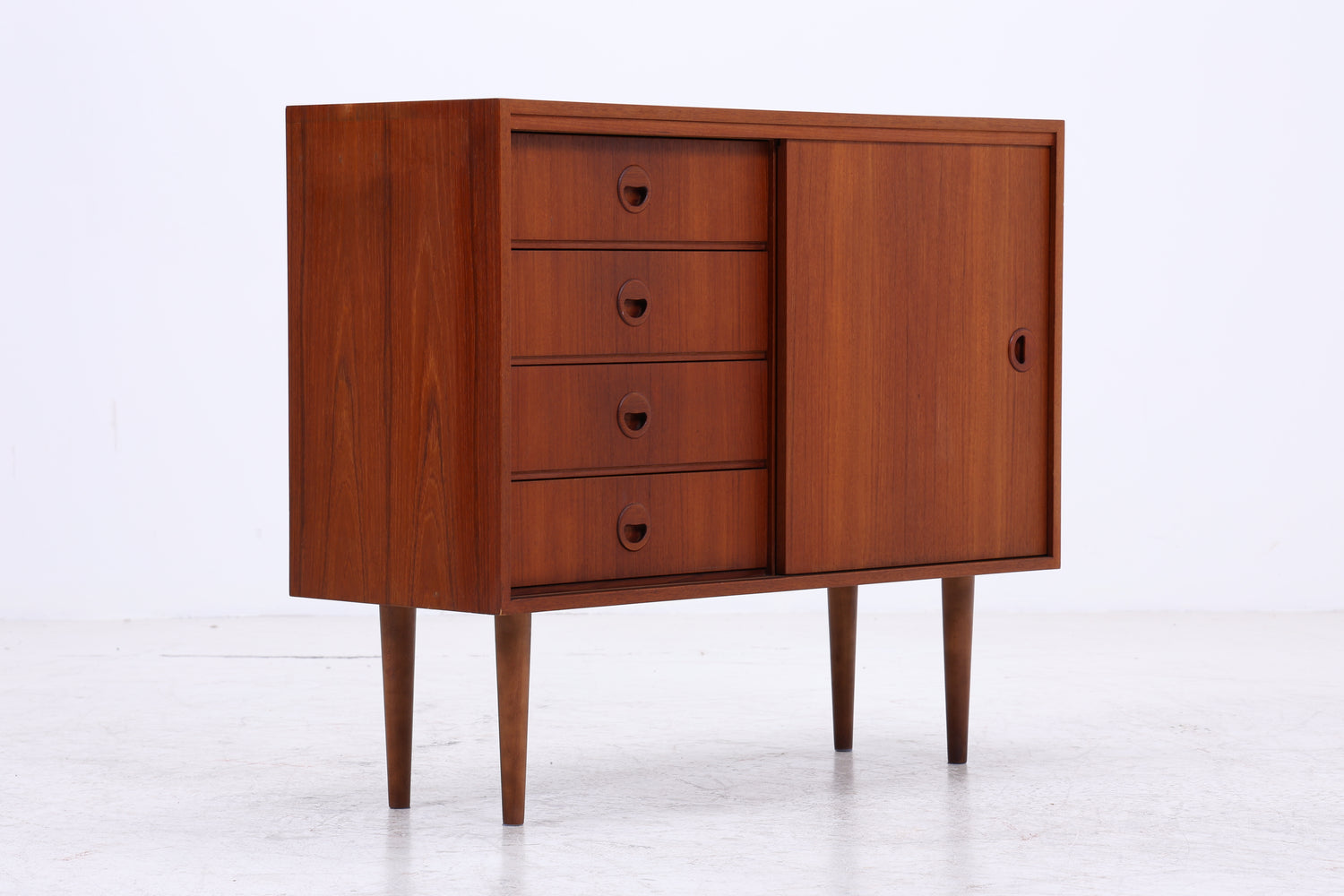 Musterring Teak Kommode | Vintage Schrank | Schiebetür &amp; Schubladen