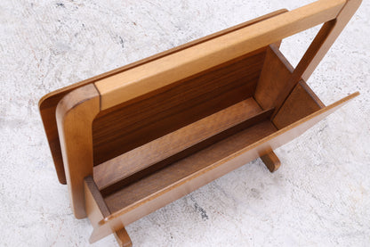 Vintage Nussbaum Zeitungsständer | Mid Century | 60er Jahre