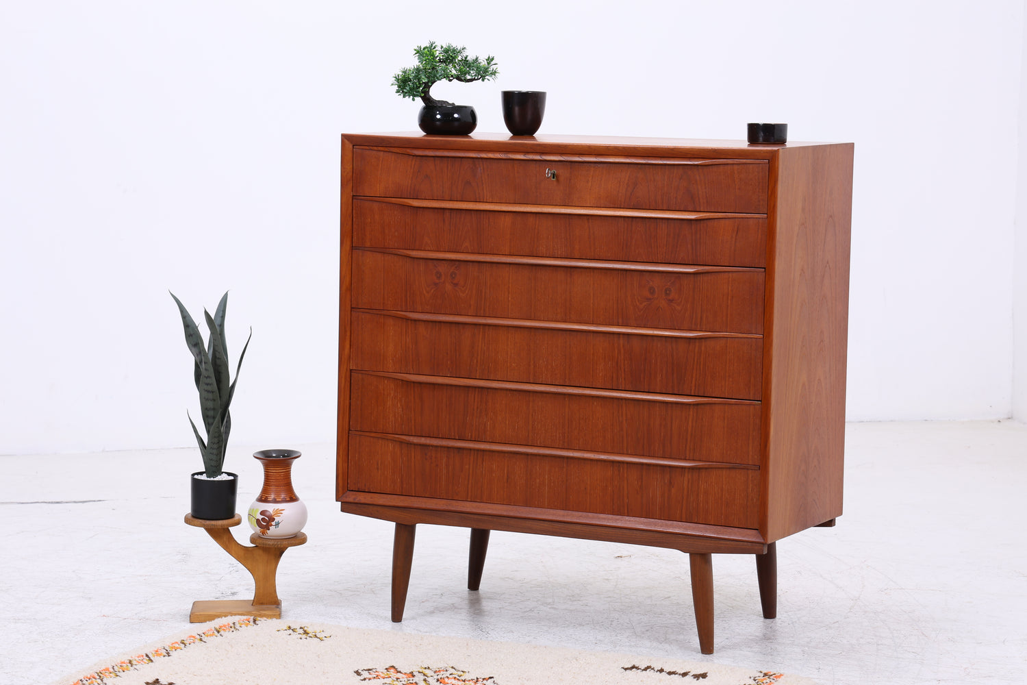 Vintage Teak Tallboy | Mid Century Kommode | Danish Design