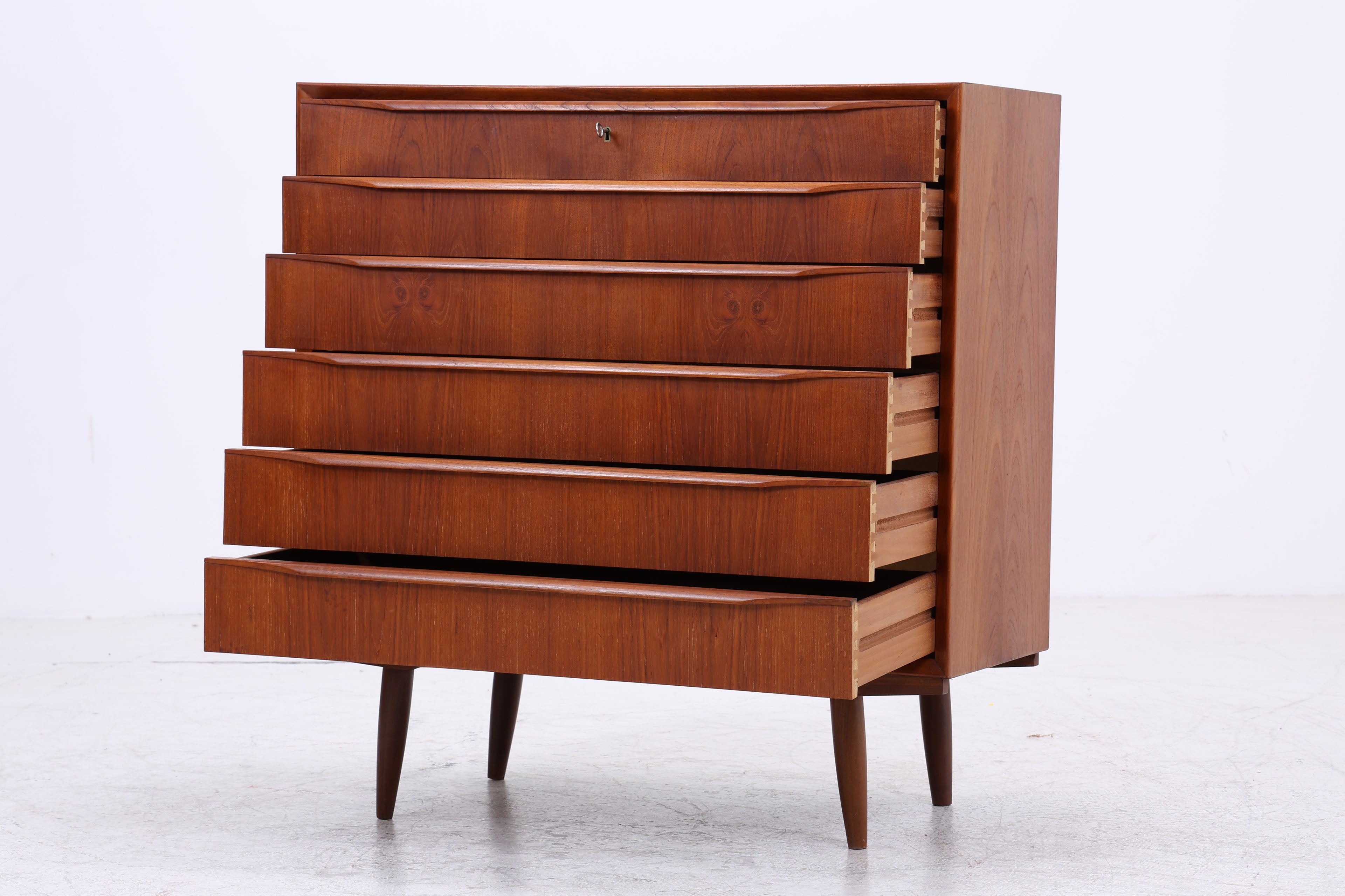 Vintage Teak Tallboy | Mid Century Kommode | Danish Design