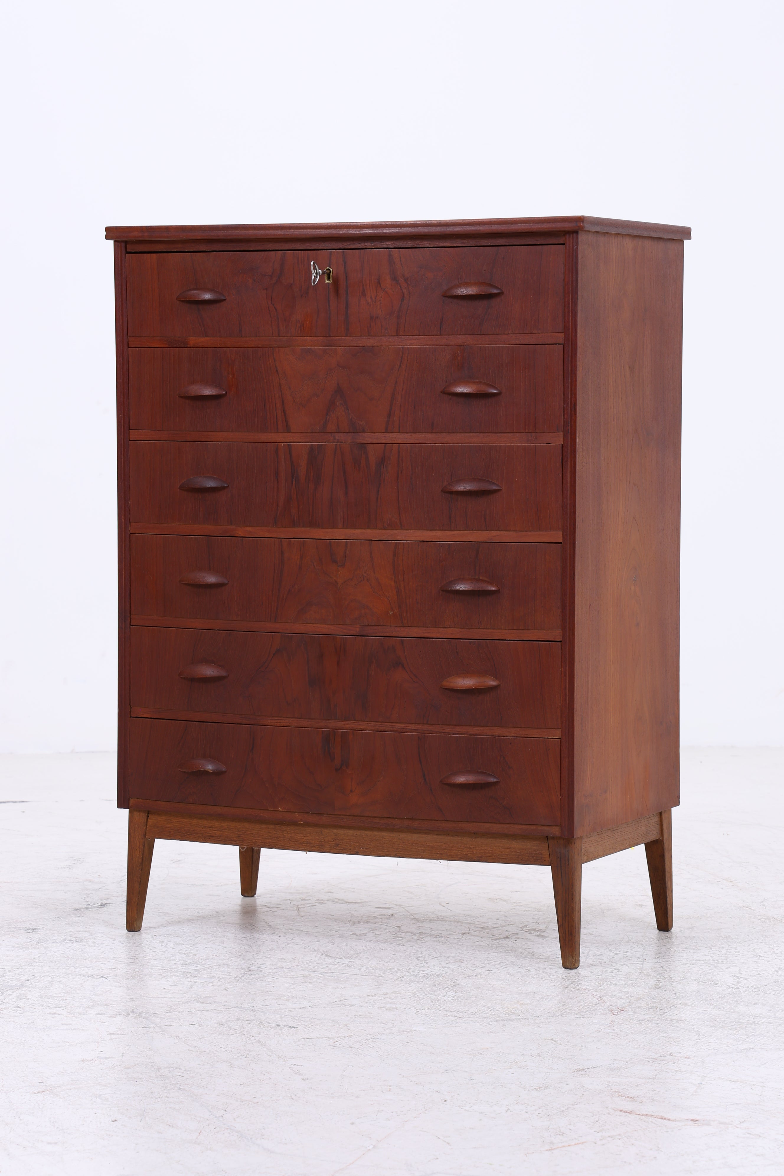 Vintage Teak Tallboy | Mid Century Kommode | Danish Design