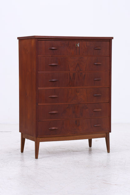 Vintage Teak Tallboy | Mid Century Kommode | Danish Design