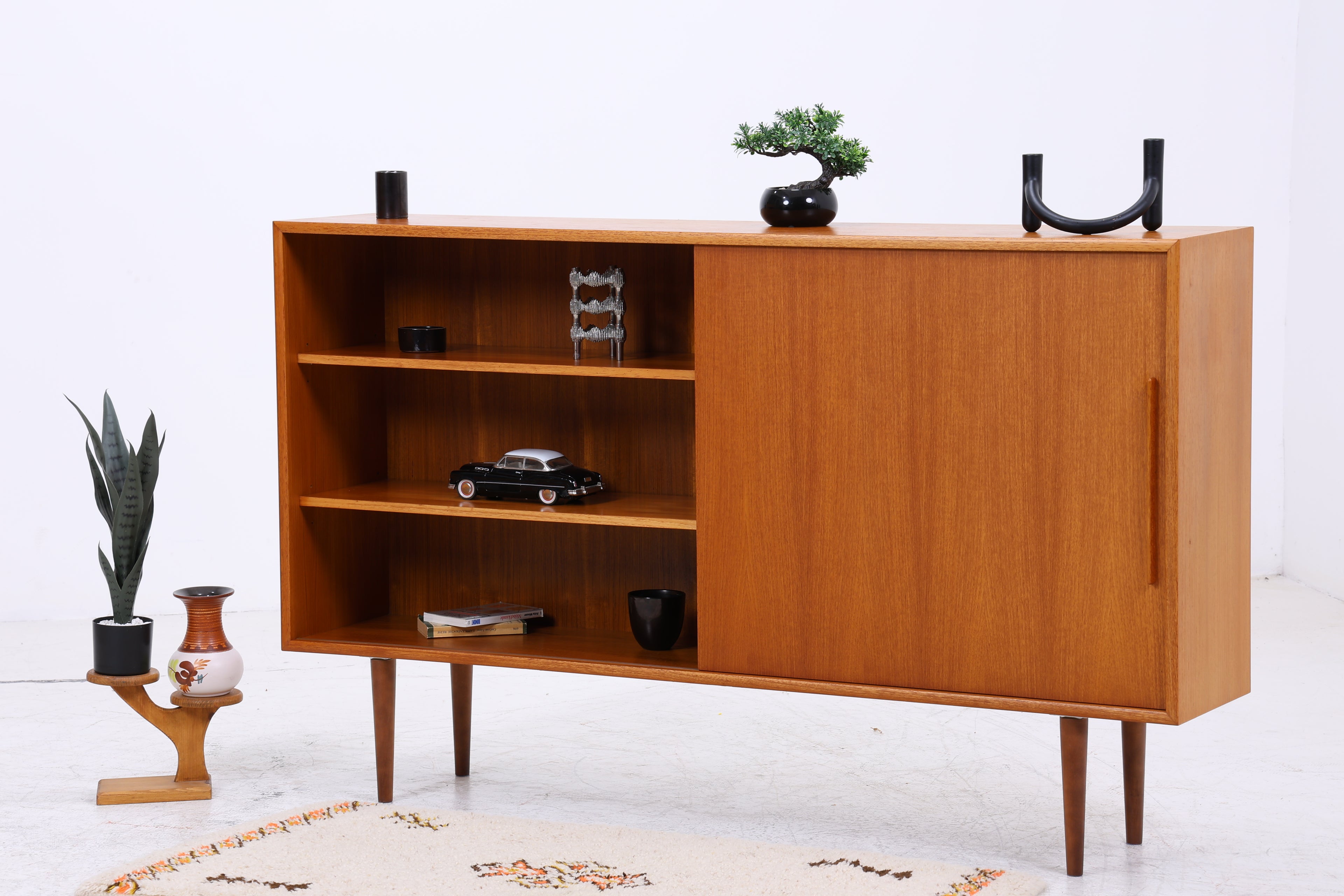 WK Möbel Highboard | Vintage Teak | Mid Century | Schiebetüren