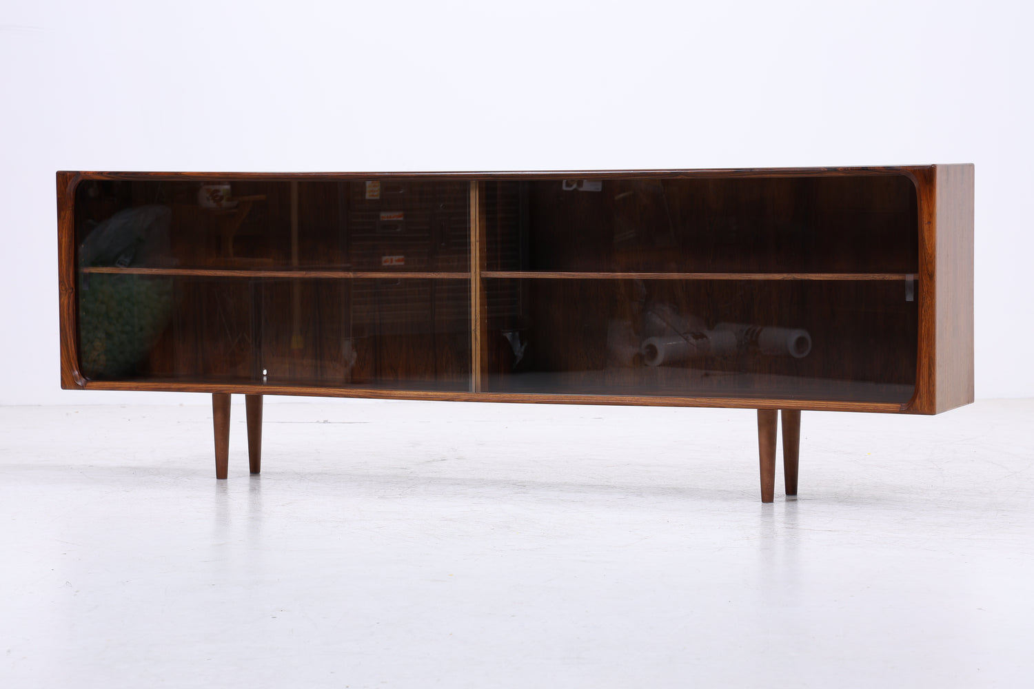 Vintage Palisander Sideboard | Mid Century | Glasschiebetüren | 60er