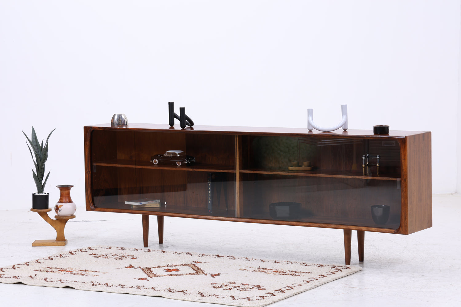 Vintage Palisander Sideboard | Mid Century | Glasschiebetüren | 60er