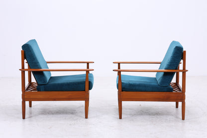 Grete Jalk Teak Sessel Set | 2 Lounge Chairs | Danish Design