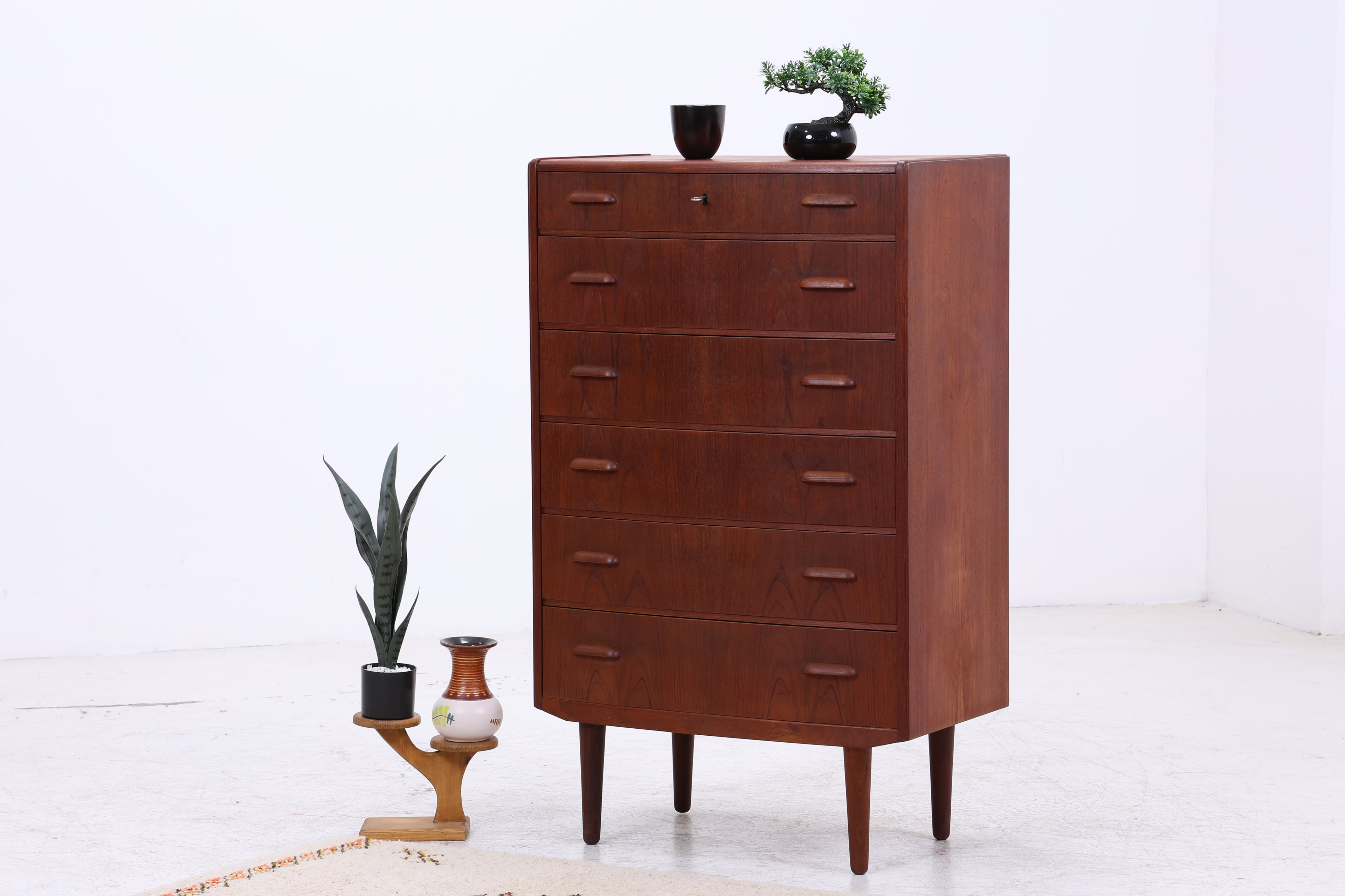 Vintage Teak Kommode | Tallboy | Mid Century | 6 Schubladen