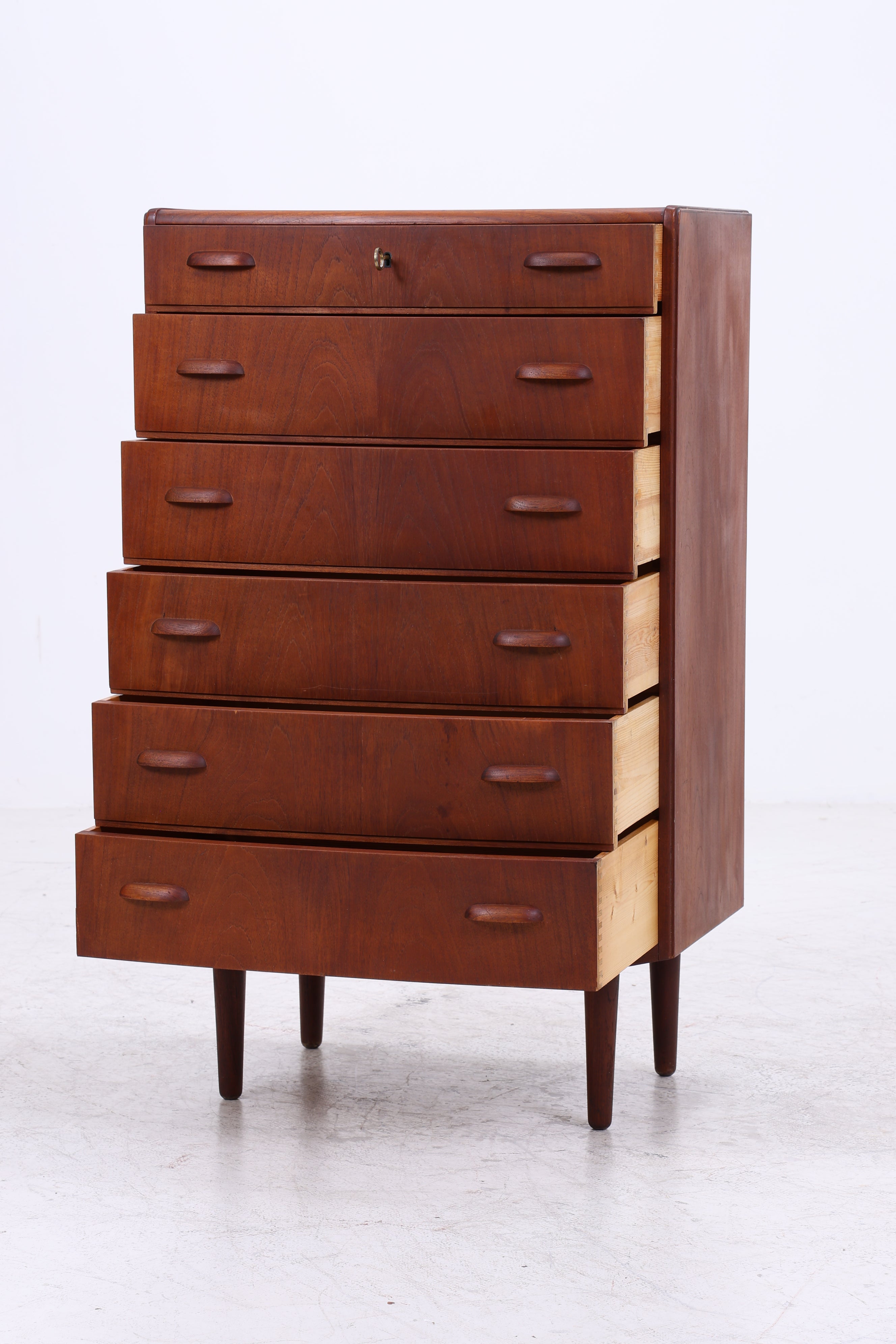 Vintage Teak Kommode | Tallboy | Mid Century | 6 Schubladen
