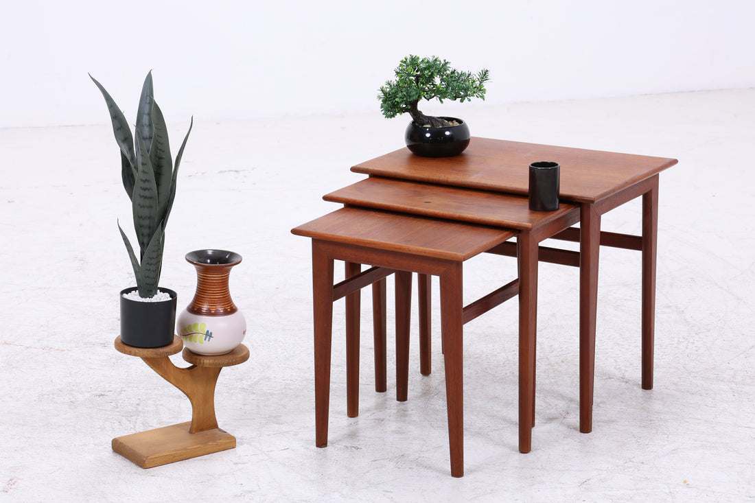 Vintage Teak Satztische | 3er Set | Mid Century | Danish Design
