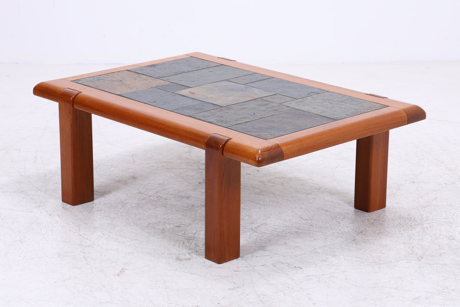 Vintage Couchtisch Teak | Schieferplatte | Danish Design | Mid Century