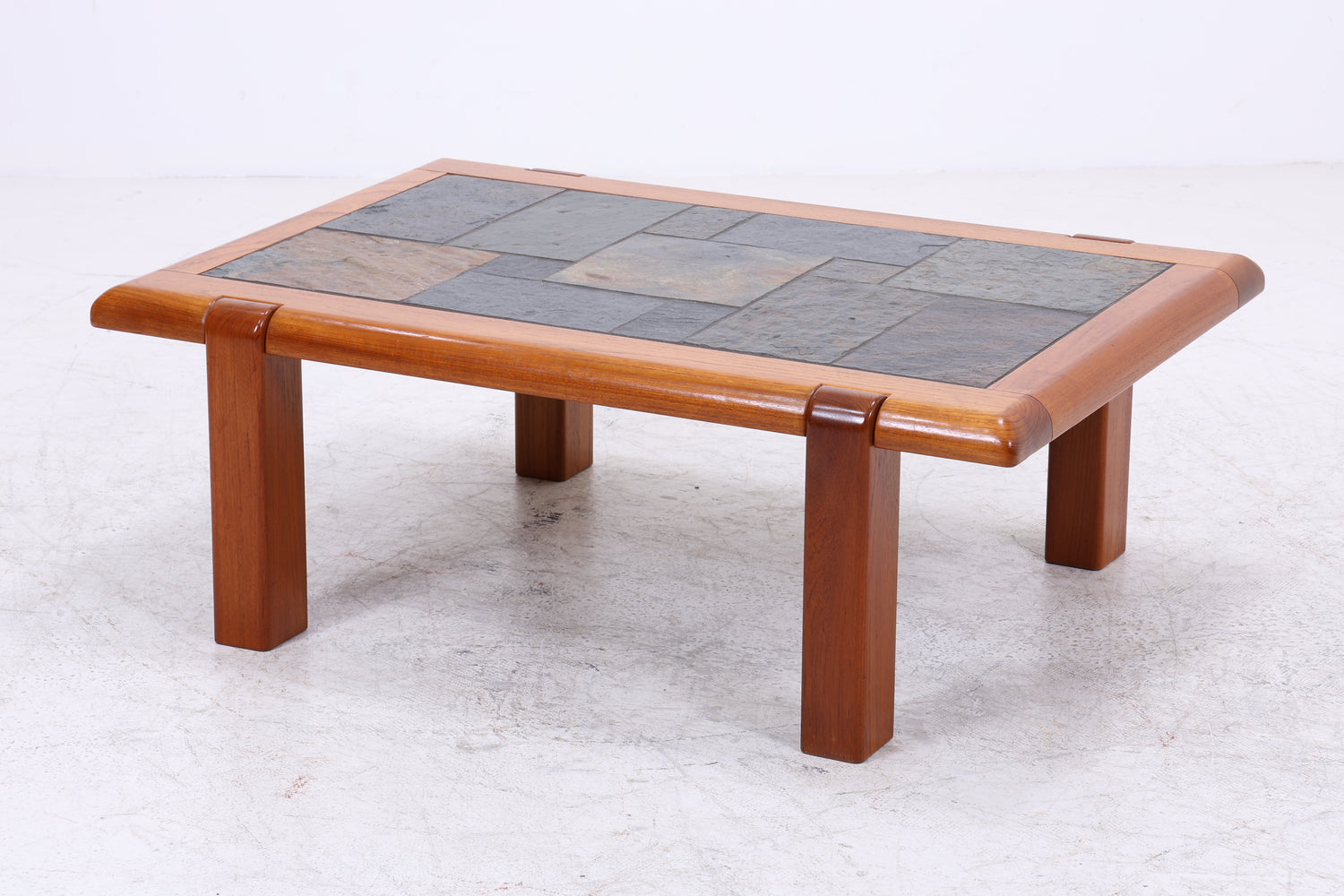 Vintage Couchtisch Teak | Schieferplatte | Danish Design | Mid Century