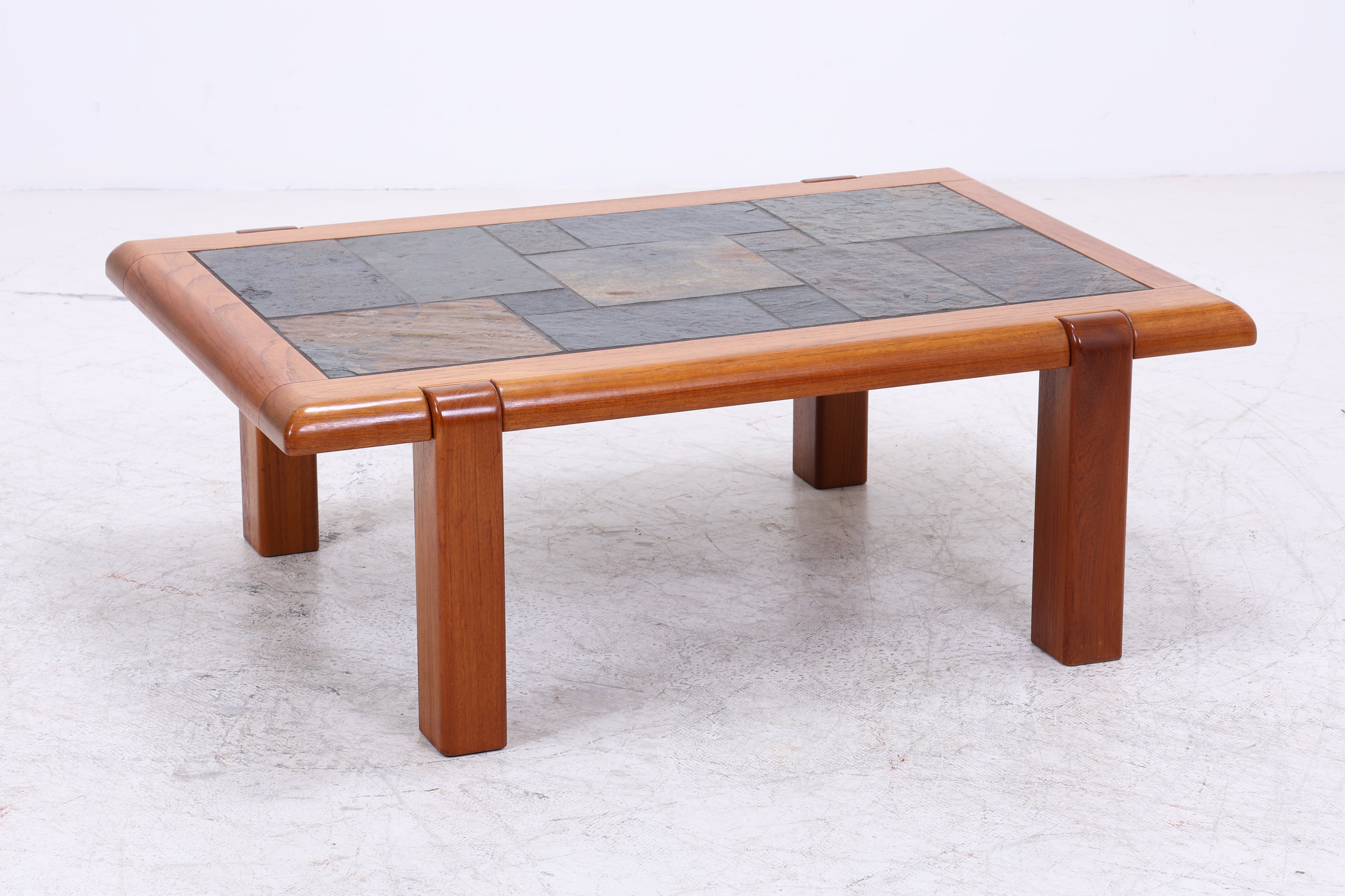 Vintage Couchtisch Teak | Schieferplatte | Danish Design | Mid Century