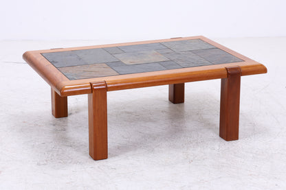Vintage Couchtisch Teak | Schieferplatte | Danish Design | Mid Century