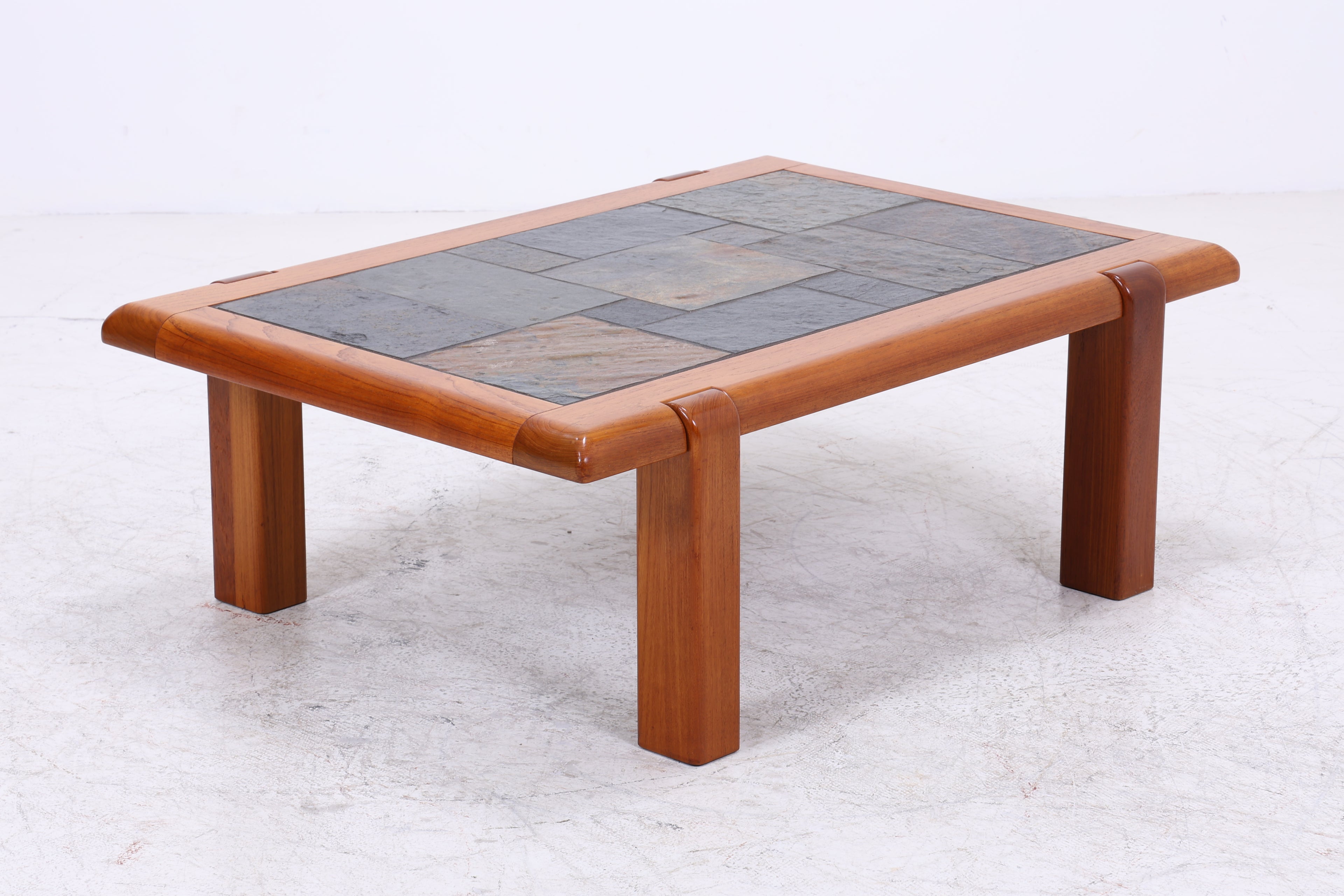 Vintage Couchtisch Teak | Schieferplatte | Danish Design | Mid Century