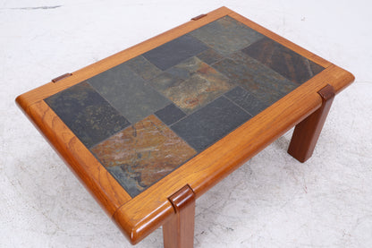 Vintage Couchtisch Teak | Schieferplatte | Danish Design | Mid Century