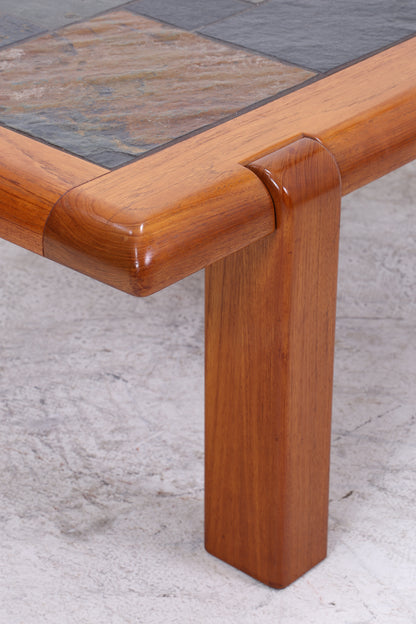 Vintage Couchtisch Teak | Schieferplatte | Danish Design | Mid Century