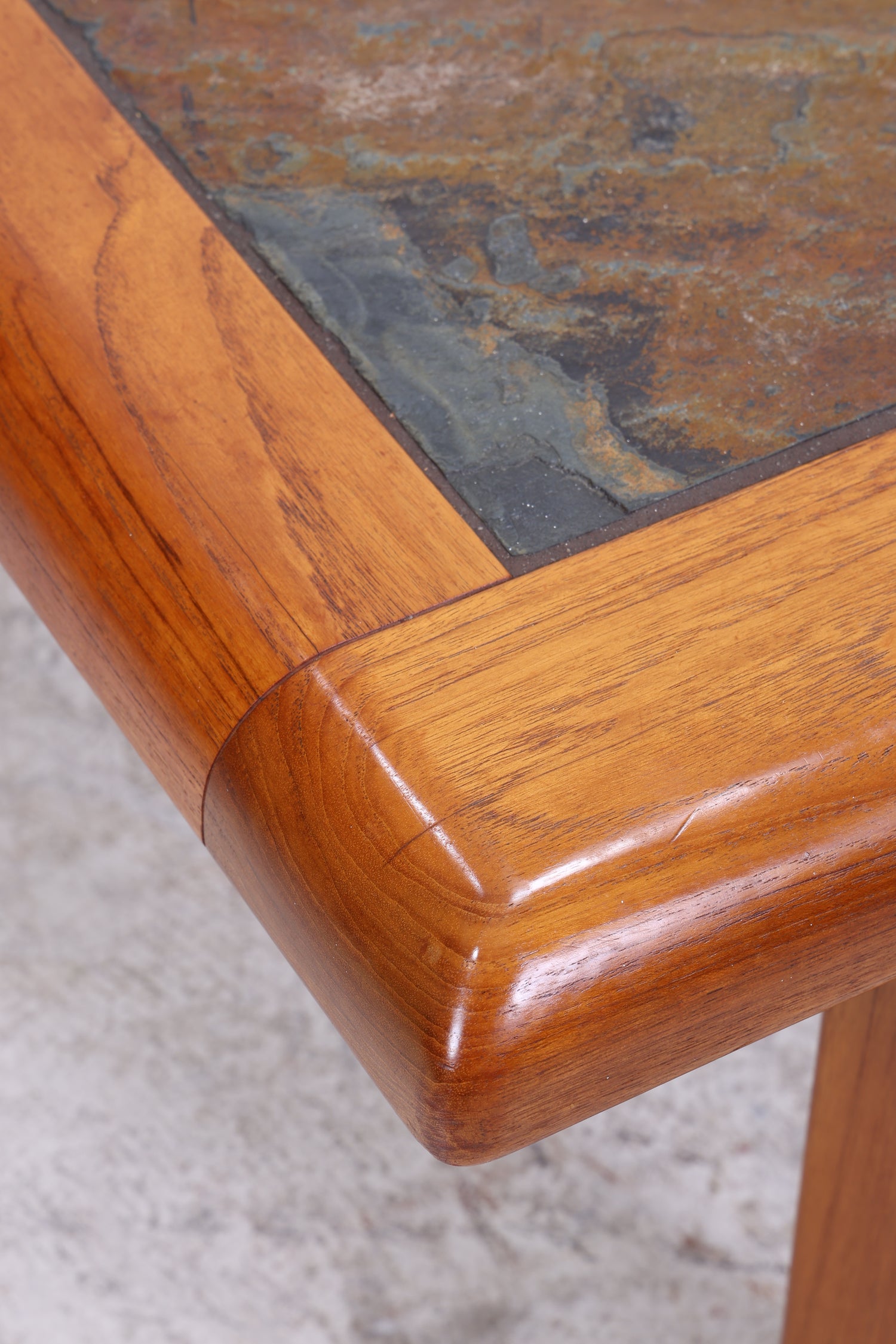 Vintage Couchtisch Teak | Schieferplatte | Danish Design | Mid Century