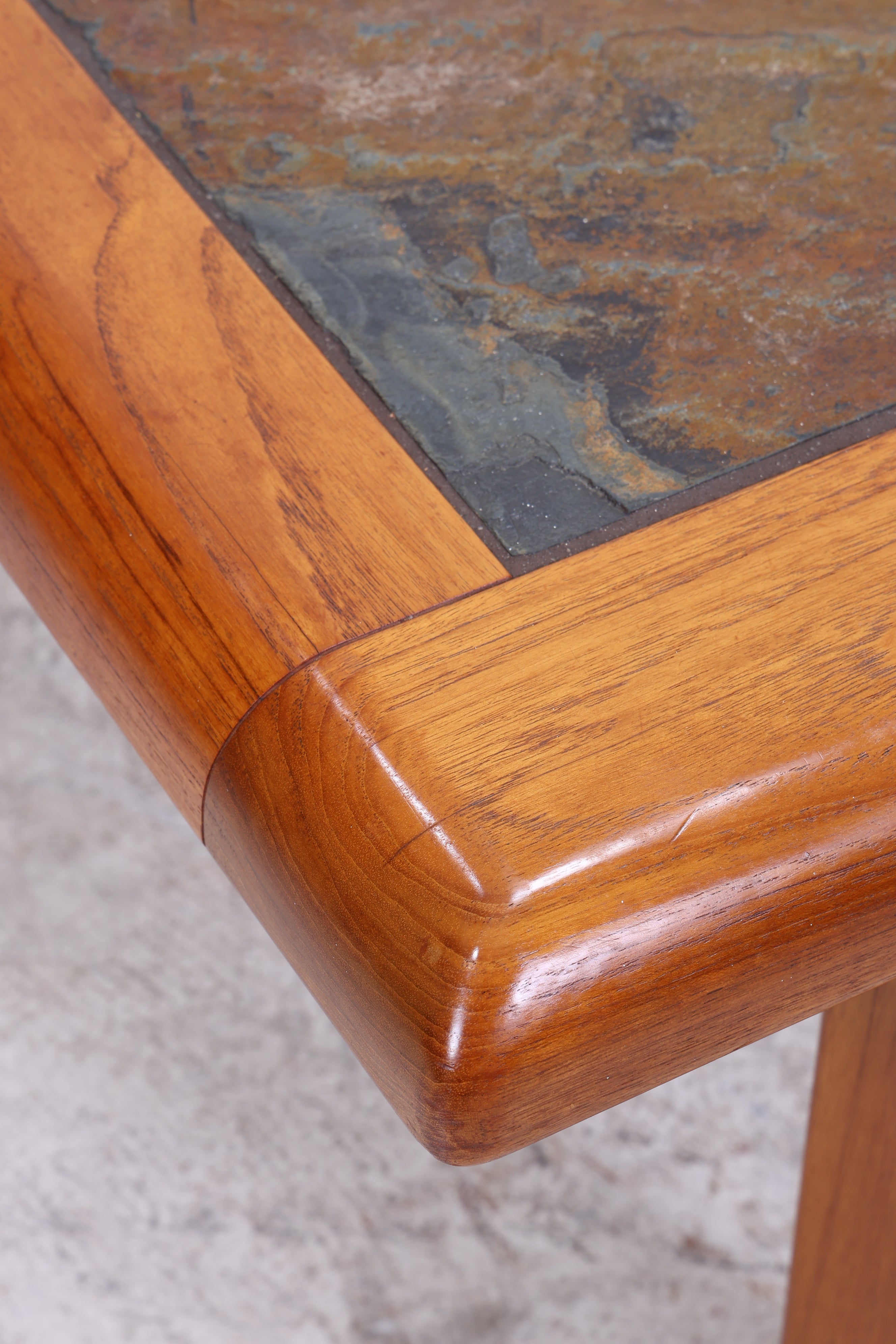 Vintage Couchtisch Teak | Schieferplatte | Danish Design | Mid Century