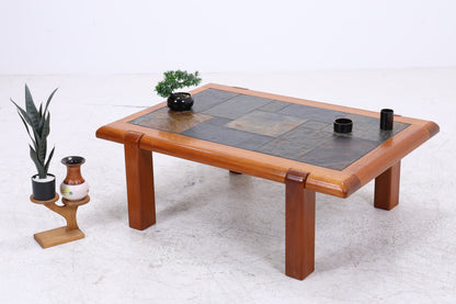 Vintage Couchtisch Teak | Schieferplatte | Danish Design | Mid Century