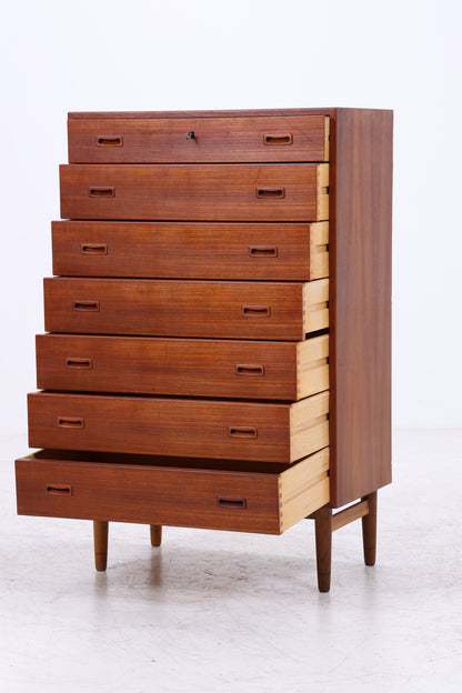 Vintage Teak Tallboy | Mid Century Kommode | 7 Schubladen