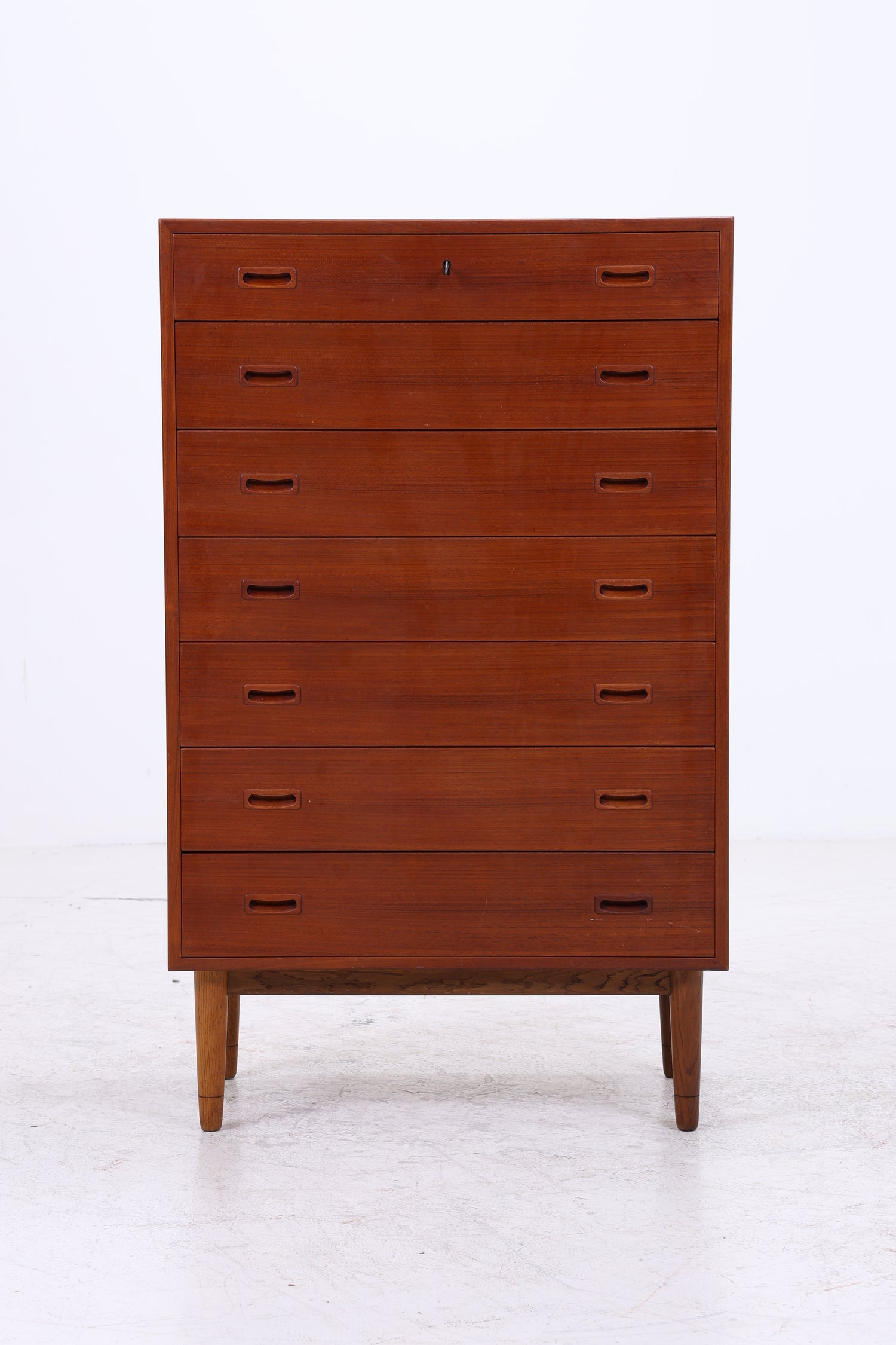 Vintage Teak Tallboy | Mid Century Kommode | 7 Schubladen