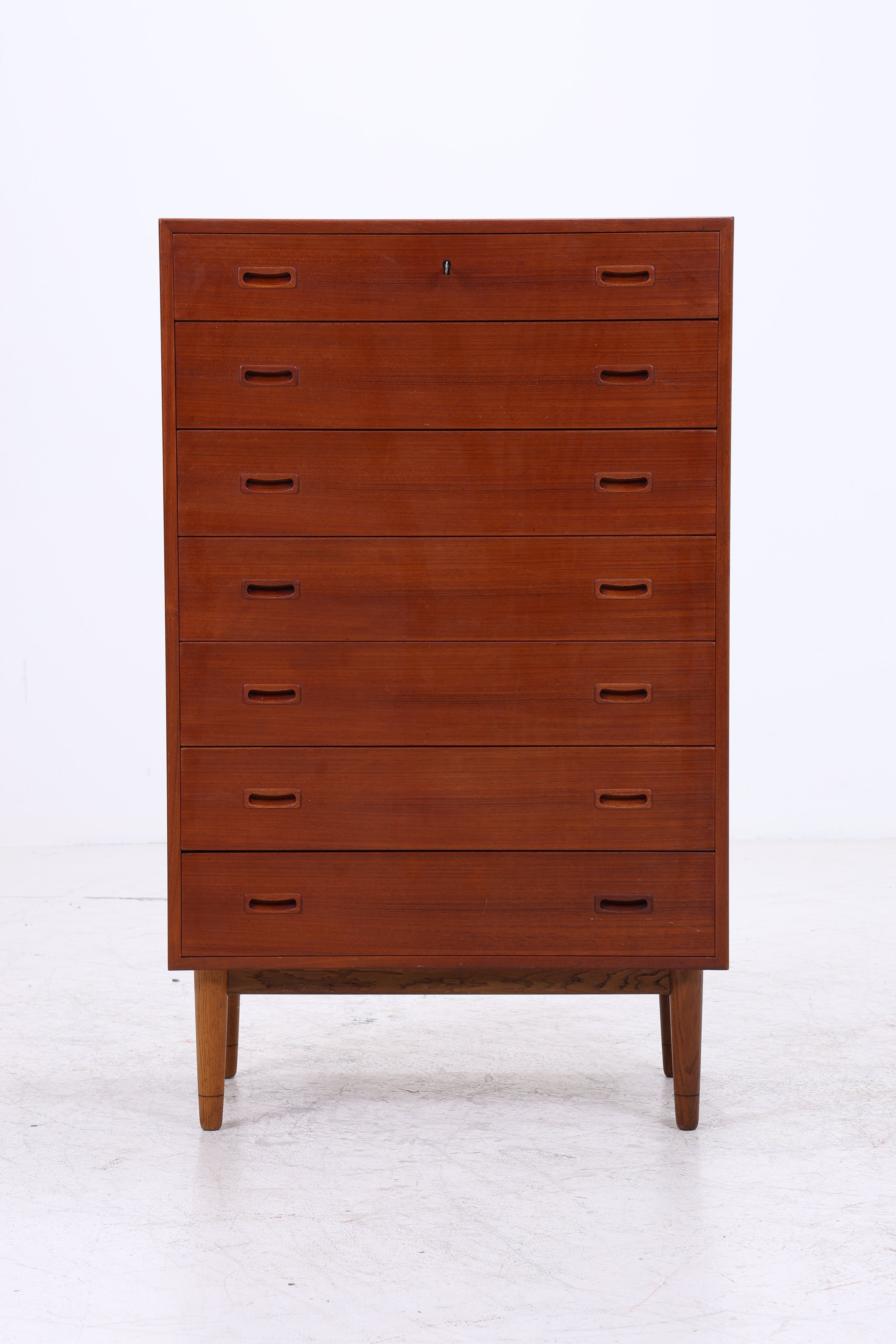 Vintage Teak Tallboy | Mid Century Kommode | 7 Schubladen