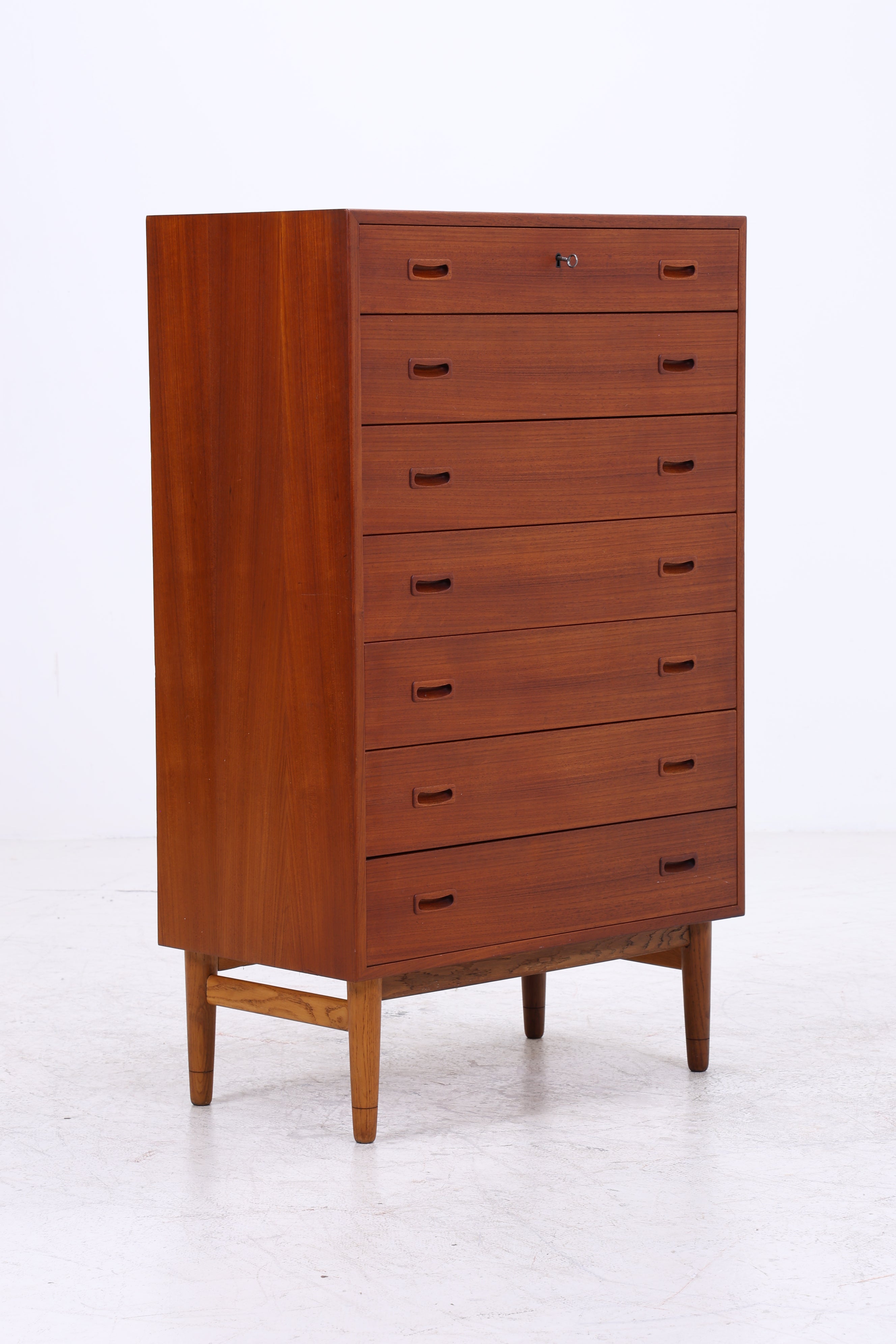 Vintage Teak Tallboy | Mid Century Kommode | 7 Schubladen