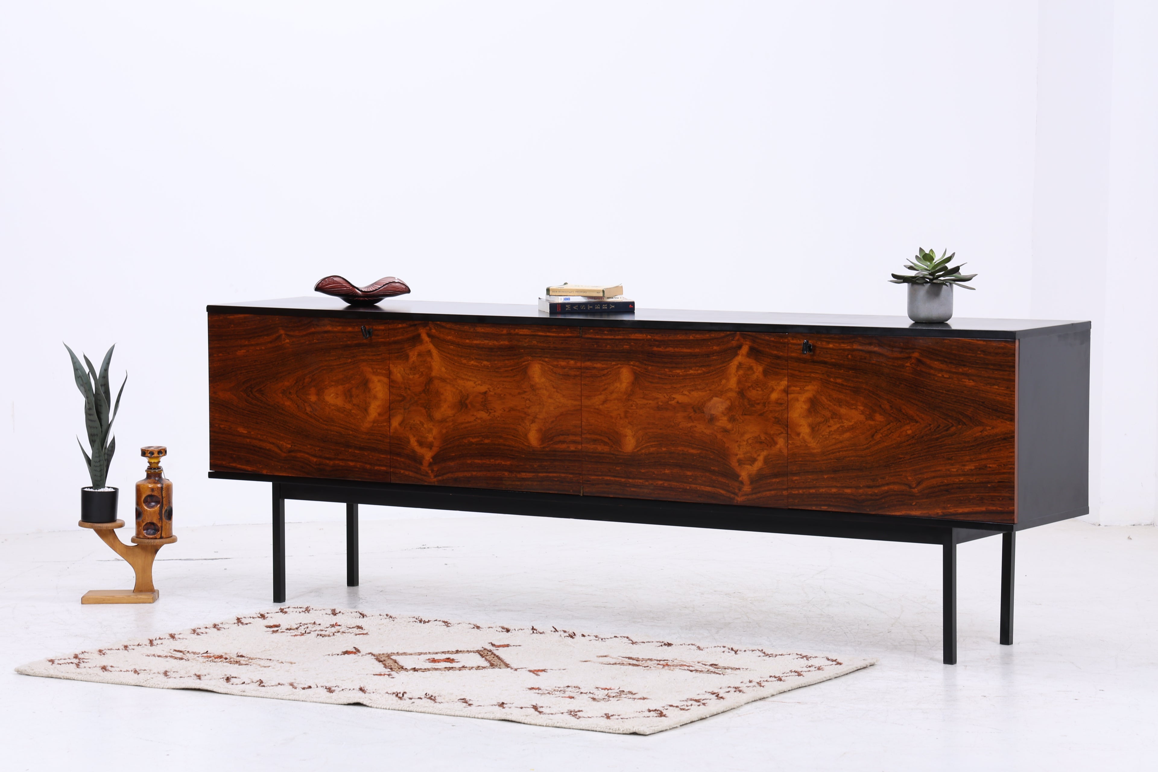 Vintage Palisander Sideboard | Mid Century | 4 Türen | 4 Schubladen