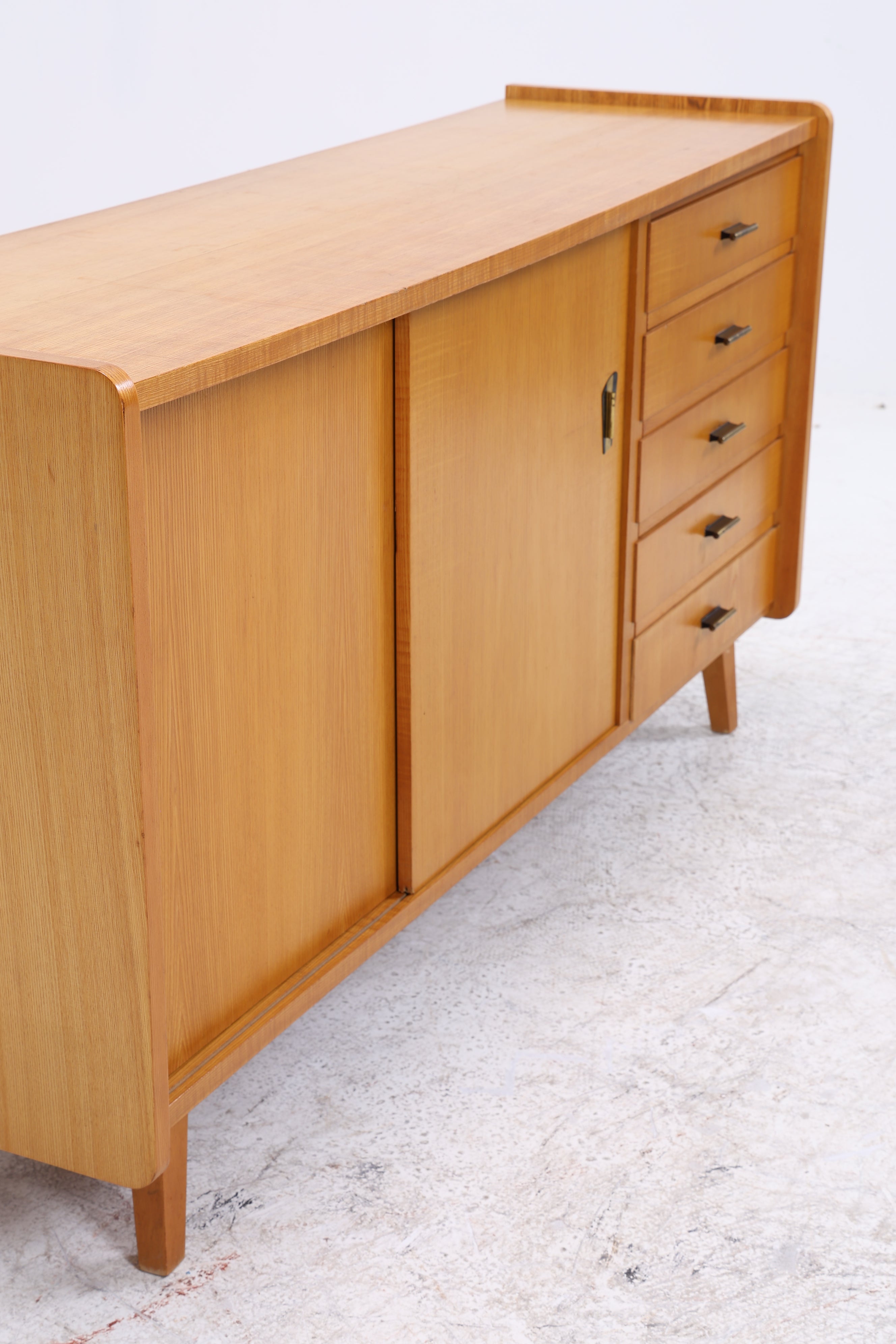 Vintage Sideboard | Mid Century | 5 Schubladen | 2 Schiebetüren