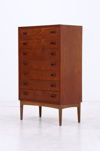 Vintage Teak Tallboy | Mid Century Kommode | 7 Schubladen