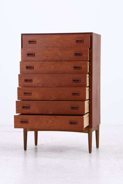 Vintage Teak Tallboy | Mid Century Kommode | 7 Schubladen