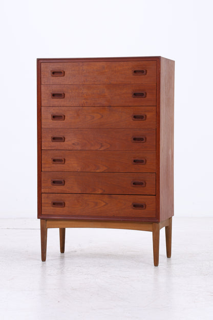Vintage Teak Tallboy | Mid Century Kommode | 7 Schubladen