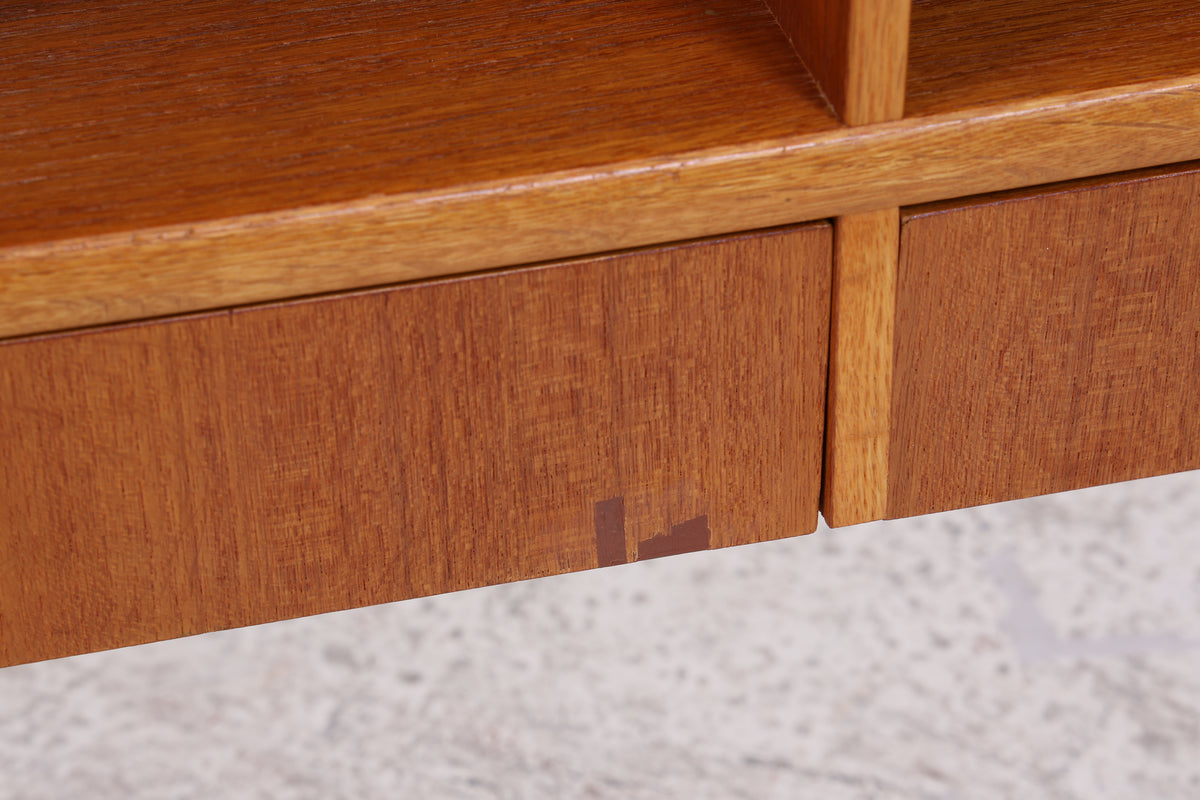 Vintage Teak Regal | Mid Century | 2 Schubladen | Danish Design